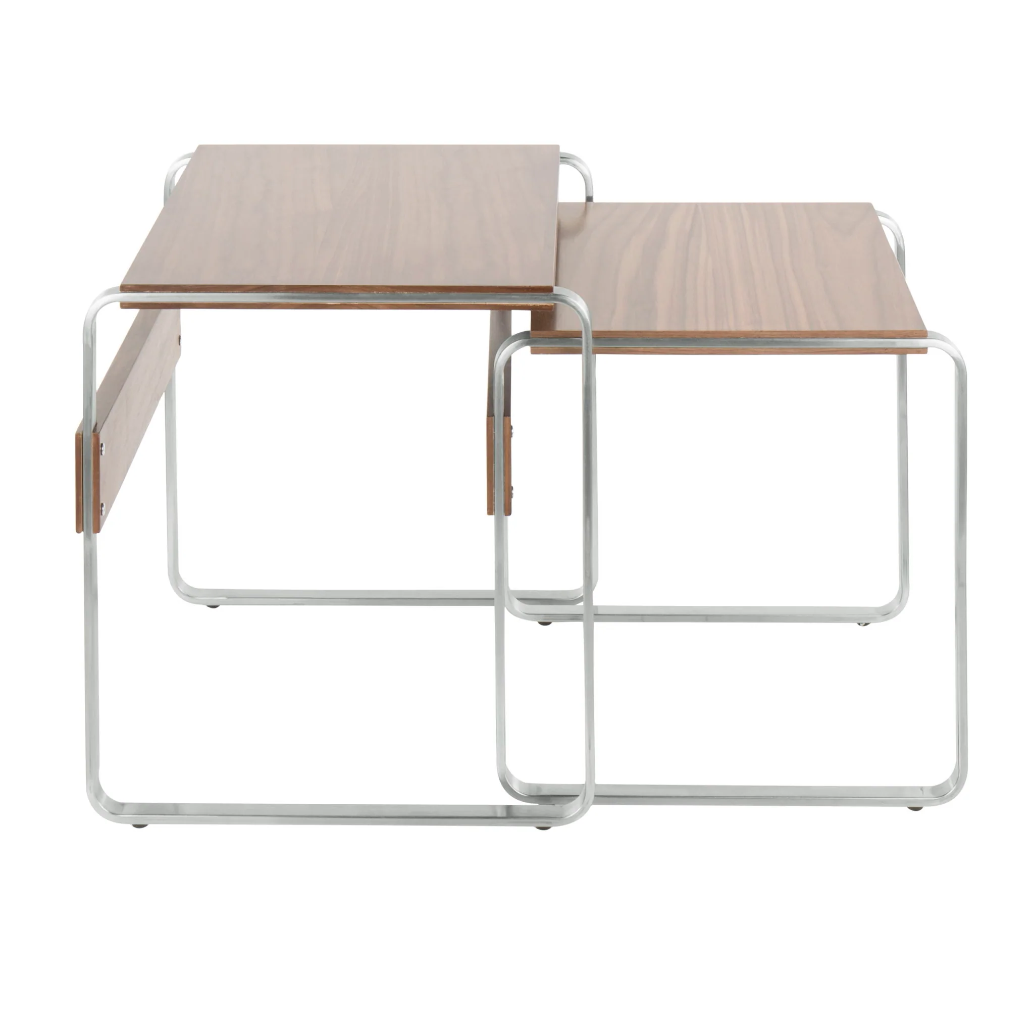 Tea Side Mid-Century Modern Nesting Tables - Walnut - Image 2