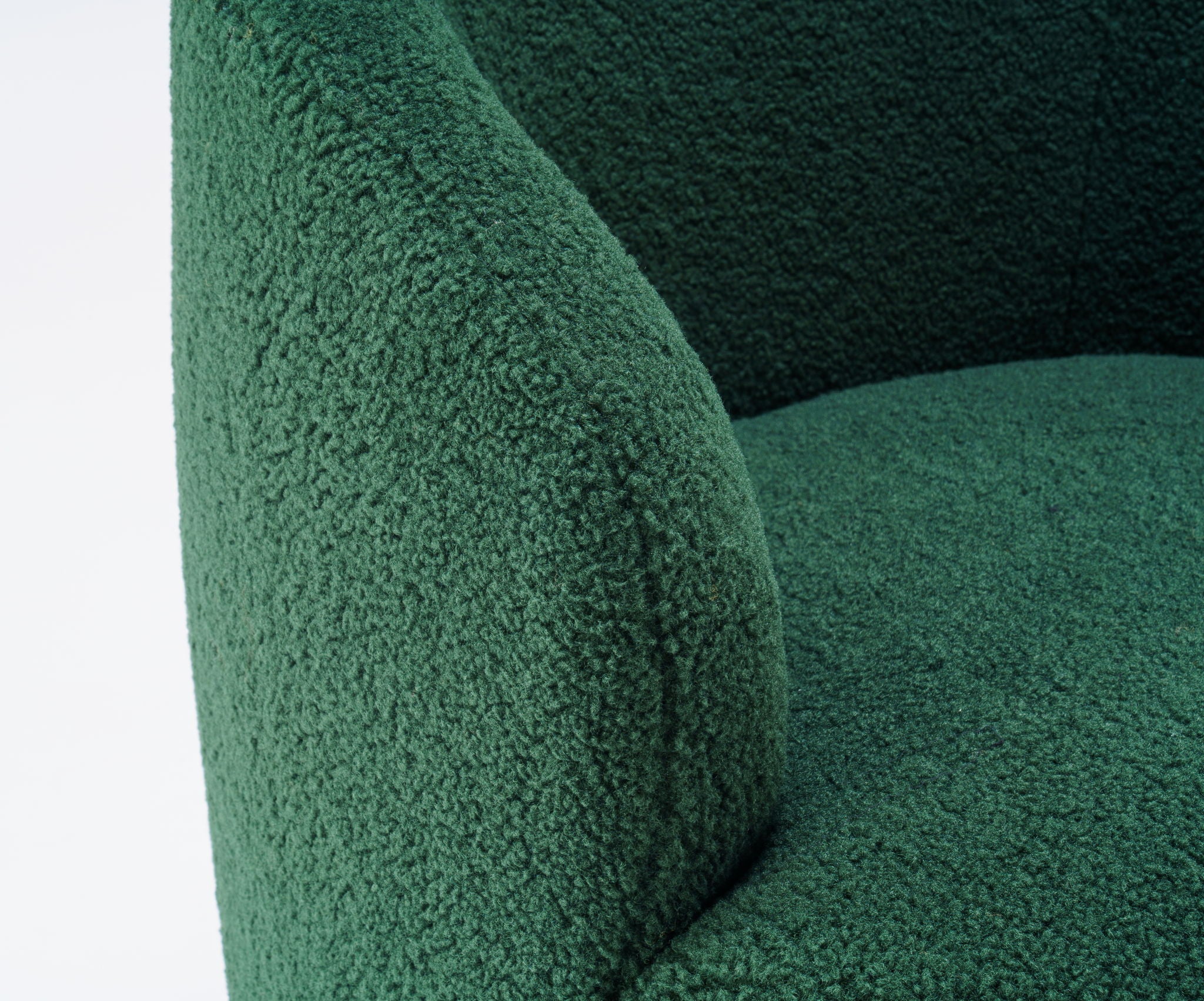 Teddy Fabric Swivel Accent Armchair Barrel Chair With Powder Coating Metal Ring - Image 24