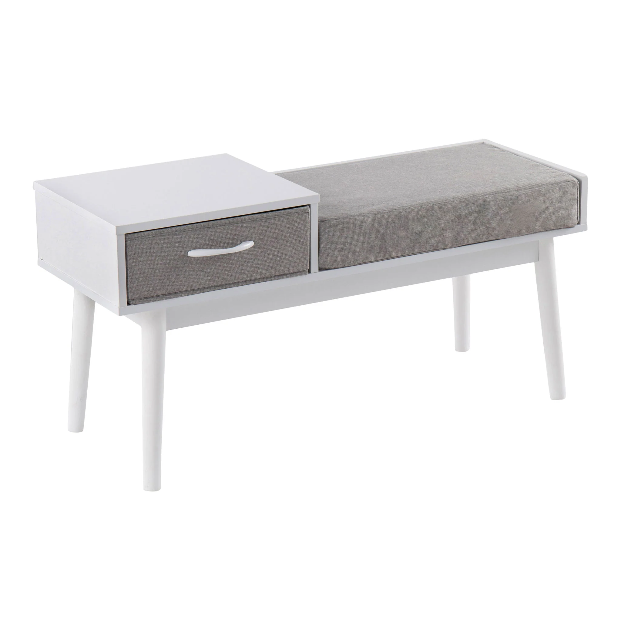 Telephone Contemporary Bench With Pull Out Drawer - Image 2
