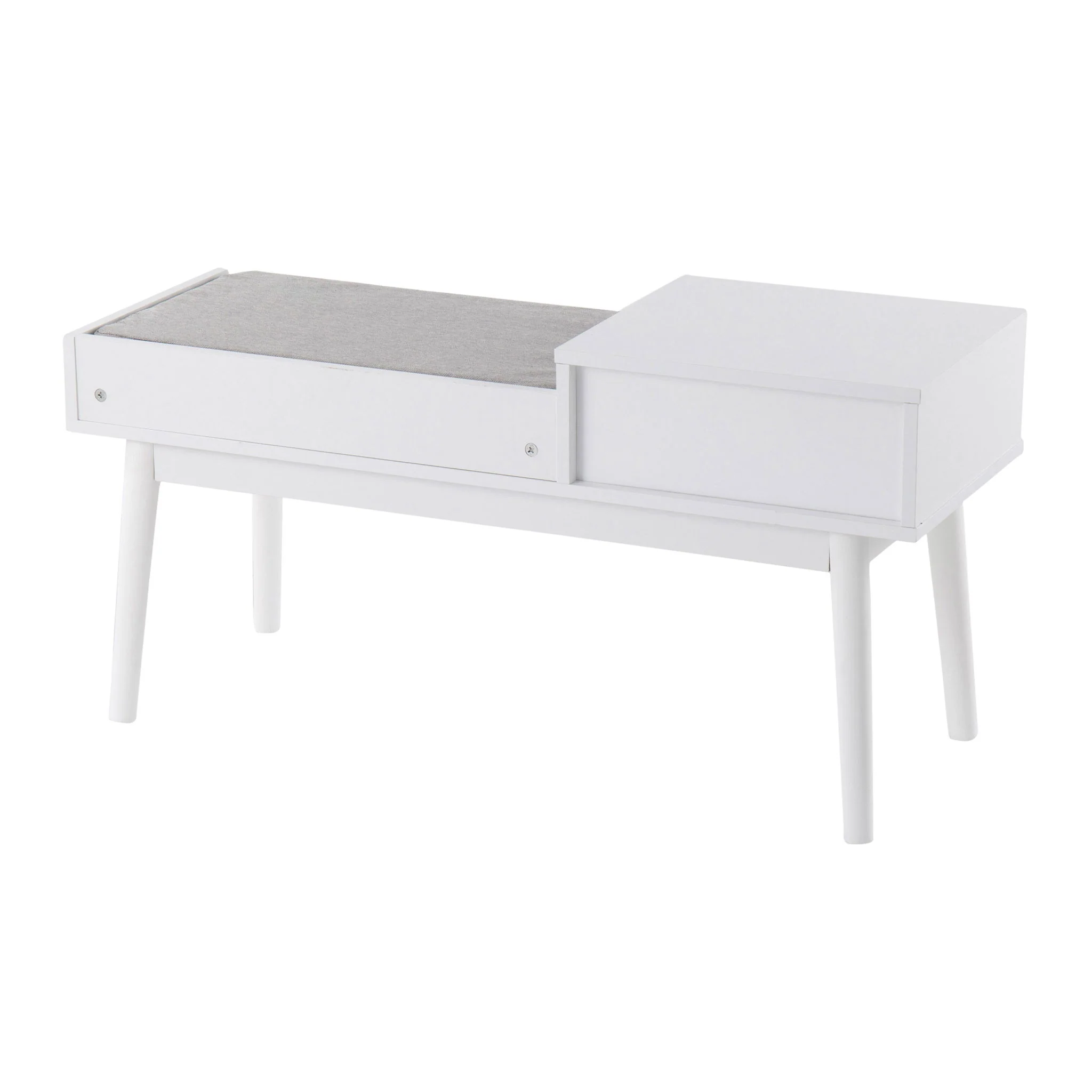 Telephone Contemporary Bench With Pull Out Drawer - Image 4