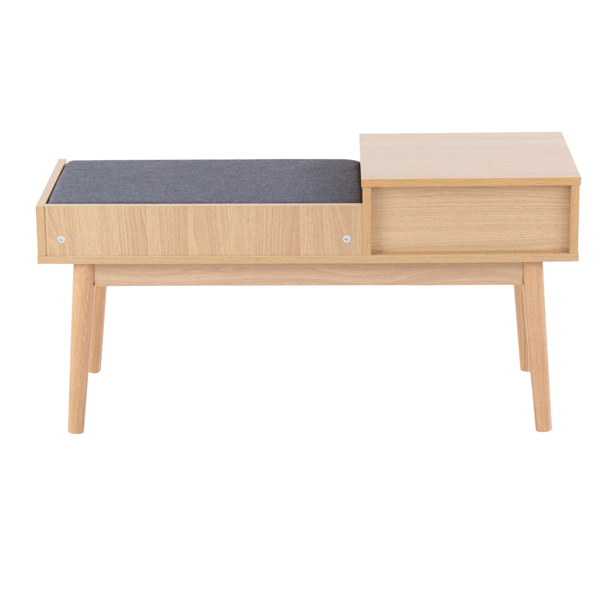 Telephone Contemporary Bench With Pull Out Drawer - Image 7