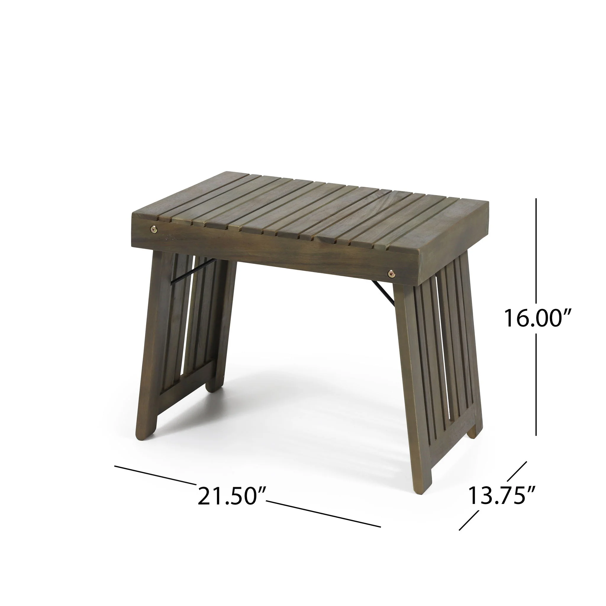 Temptation - Outdoor Foldable Side Table With Slat Design - Image 6