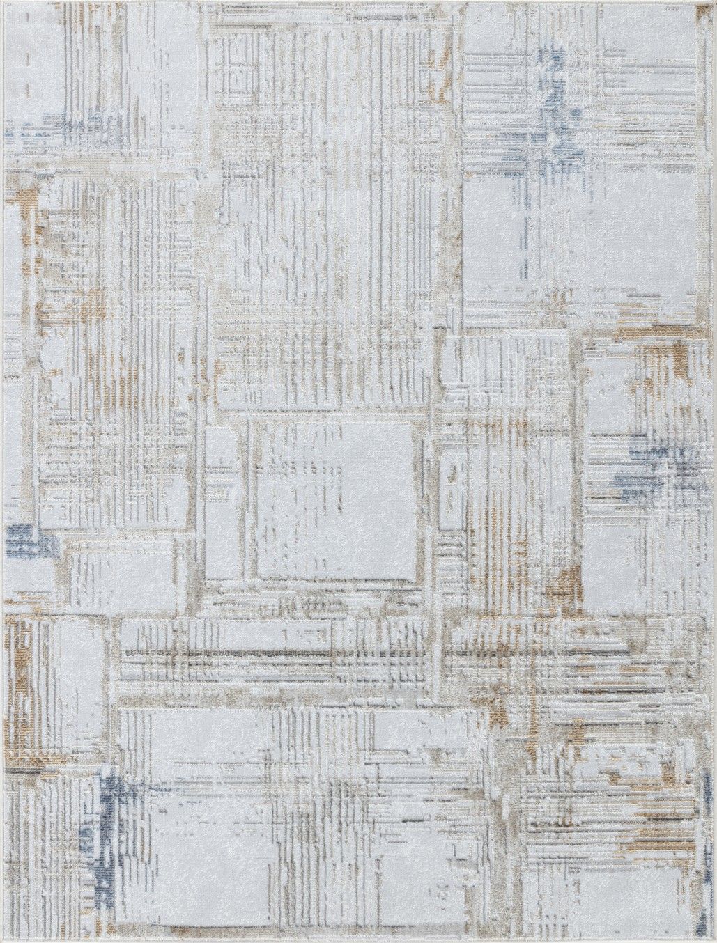 Textures - 5'3" X 7' Area Rug - Multi / White - Image 3