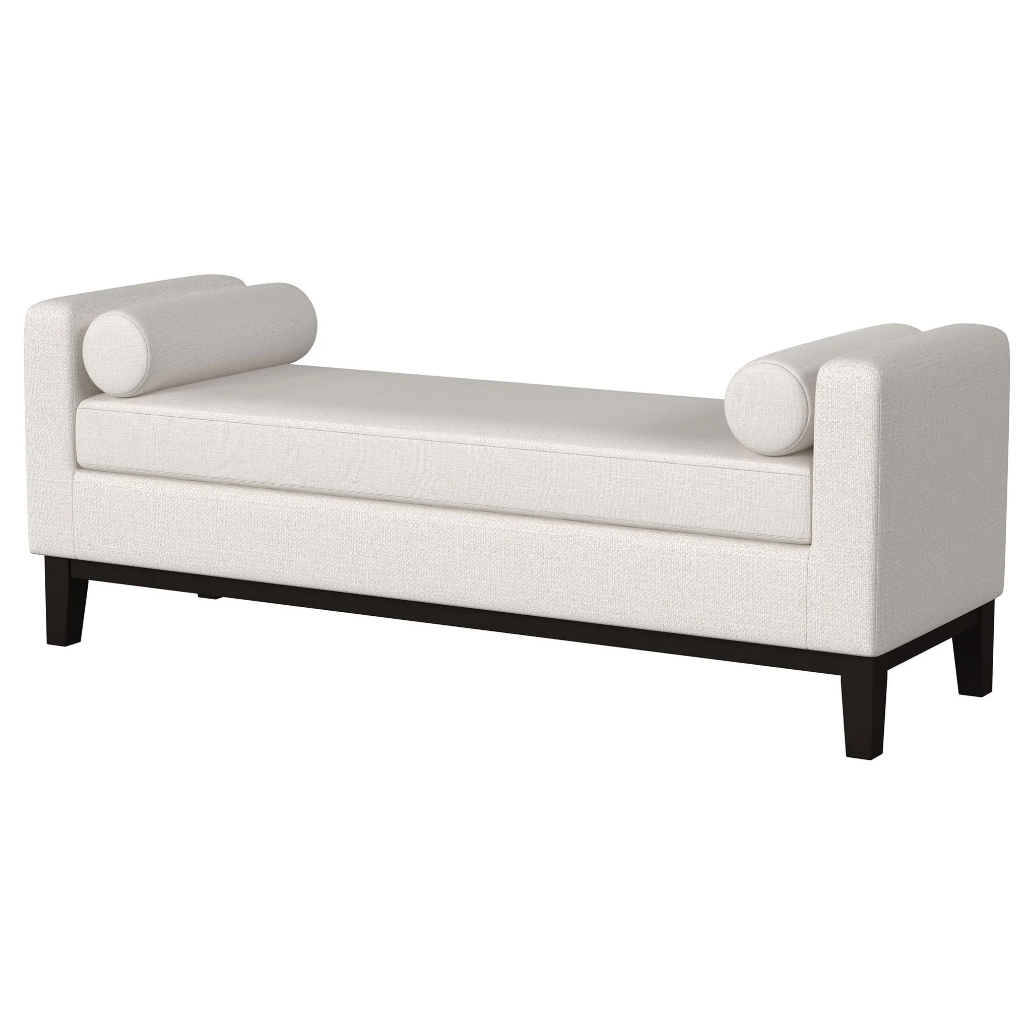 Thomas - Raised Arm Accent Bench - Ivory - Image 2