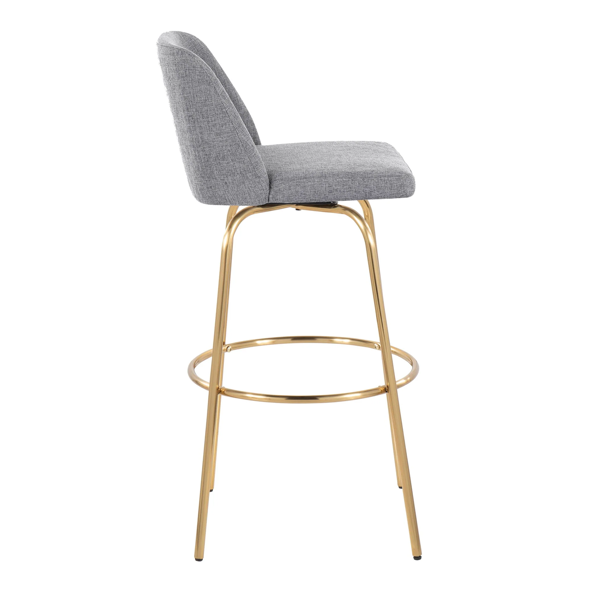 Toriano - Contemporary Fixed Height Barstool With Swivel And Round Footrest (Set of 2) - Image 16