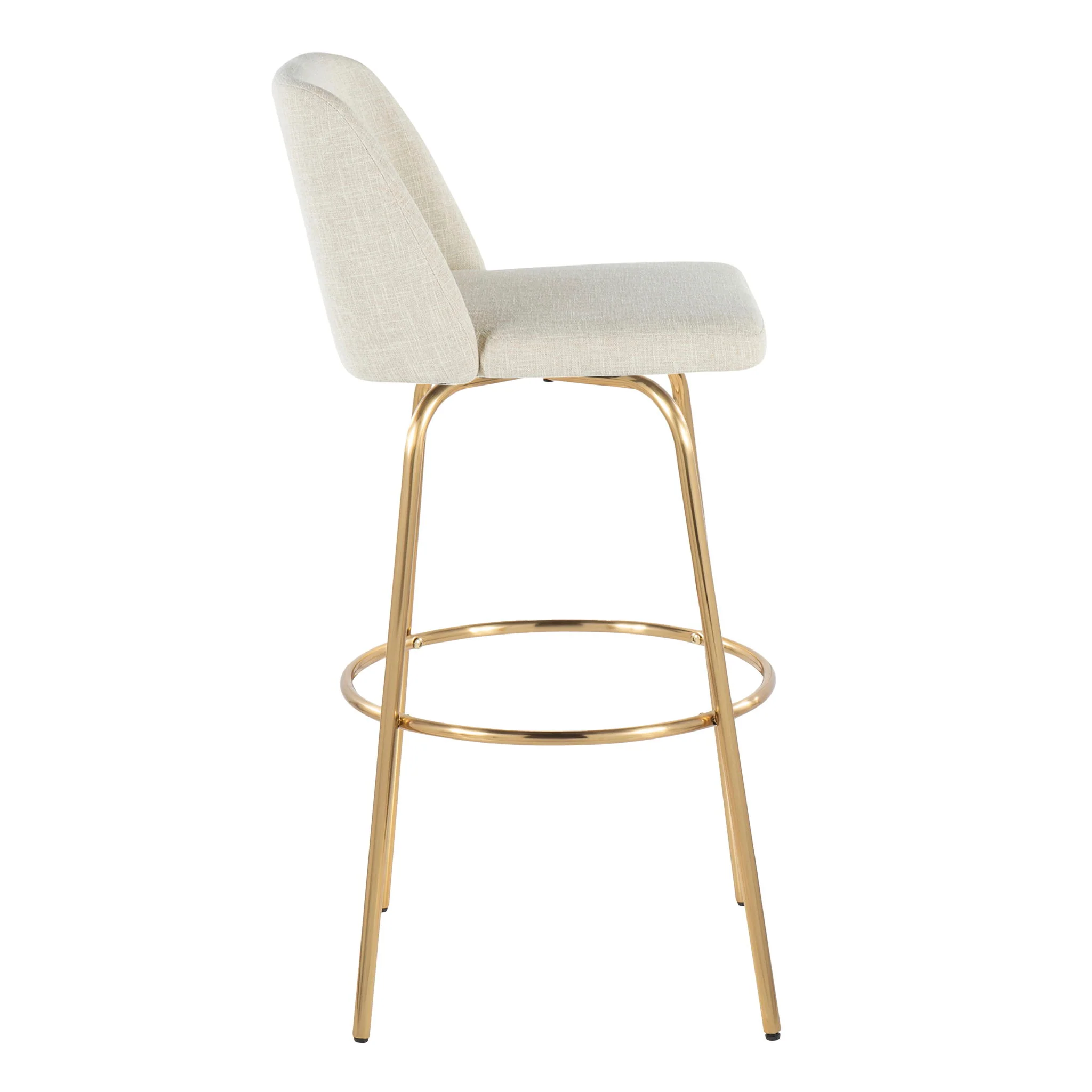 Toriano - Contemporary Fixed Height Barstool With Swivel And Round Footrest (Set of 2) - Image 23