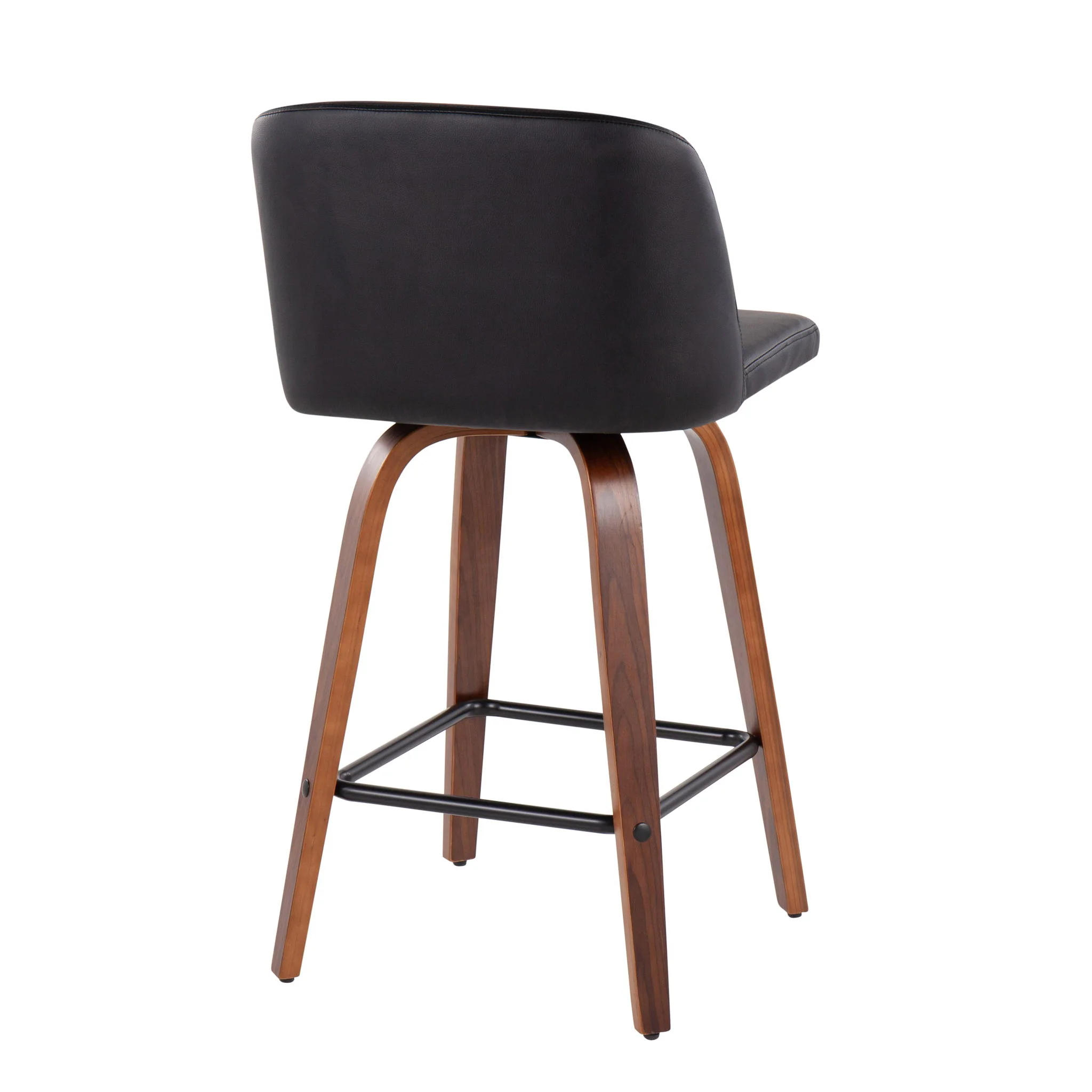 Toriano - Mid Century Modern Fixed Height Counter Stool & Square Footrest (Set of 2) - Image 18