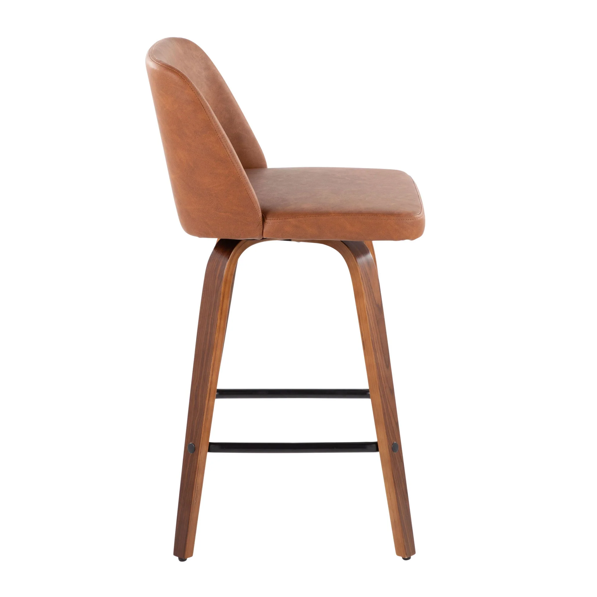 Toriano - Mid Century Modern Fixed Height Counter Stool & Square Footrest (Set of 2) - Image 20