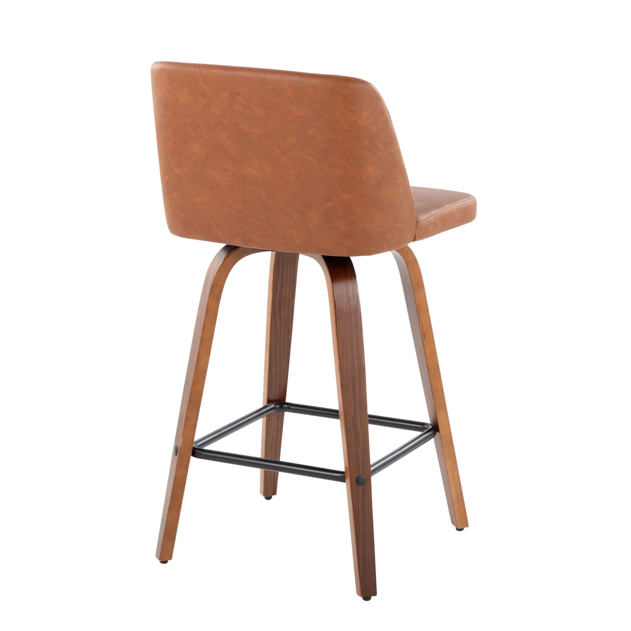 Toriano - Mid Century Modern Fixed Height Counter Stool & Square Footrest (Set of 2) - Image 28
