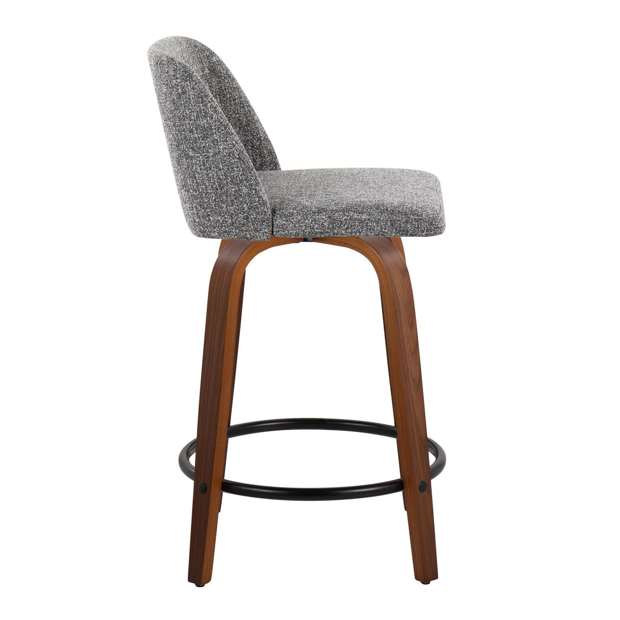 Toriano - Mid Century Modern, Fixed Height Counter Stool & Swivel And Round Footrest (Set of 2) - Image 10