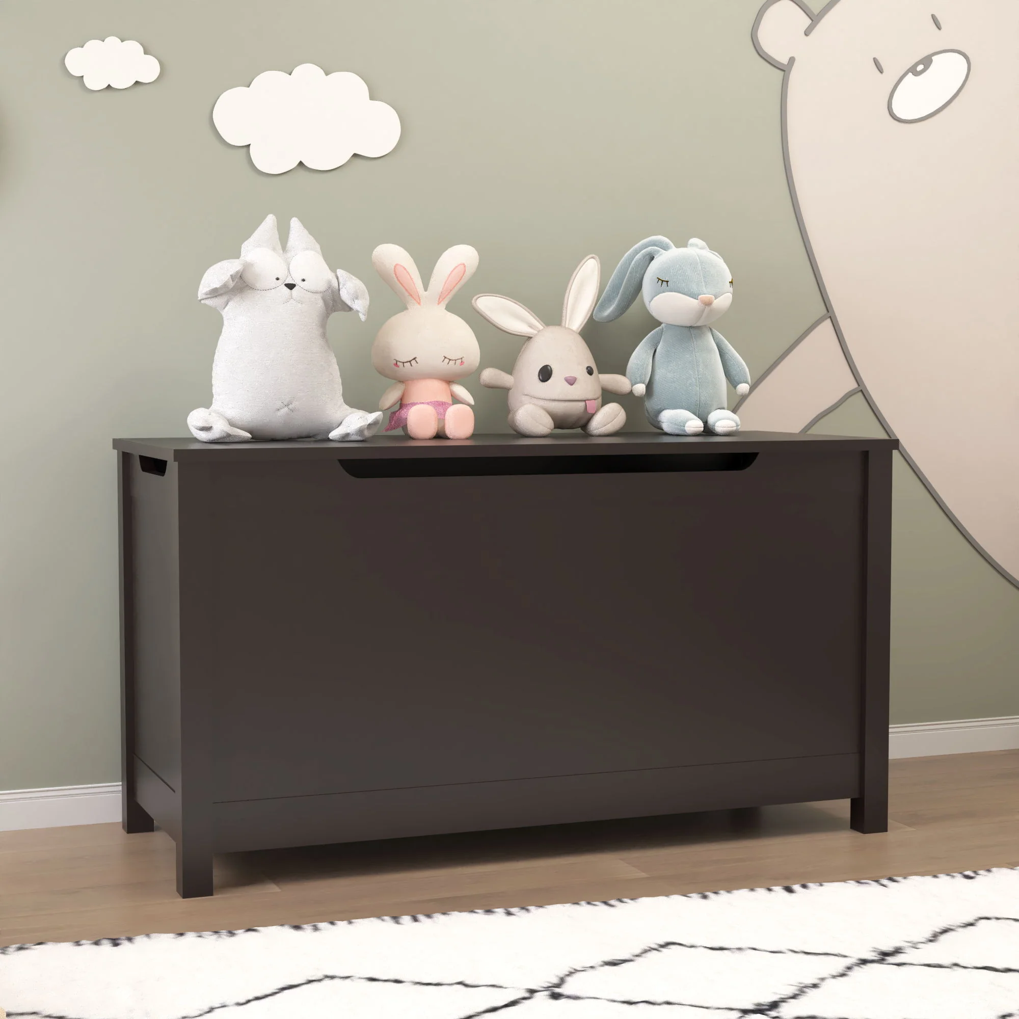 Toy Box Storage With Safety Hinged Lid - Image 5