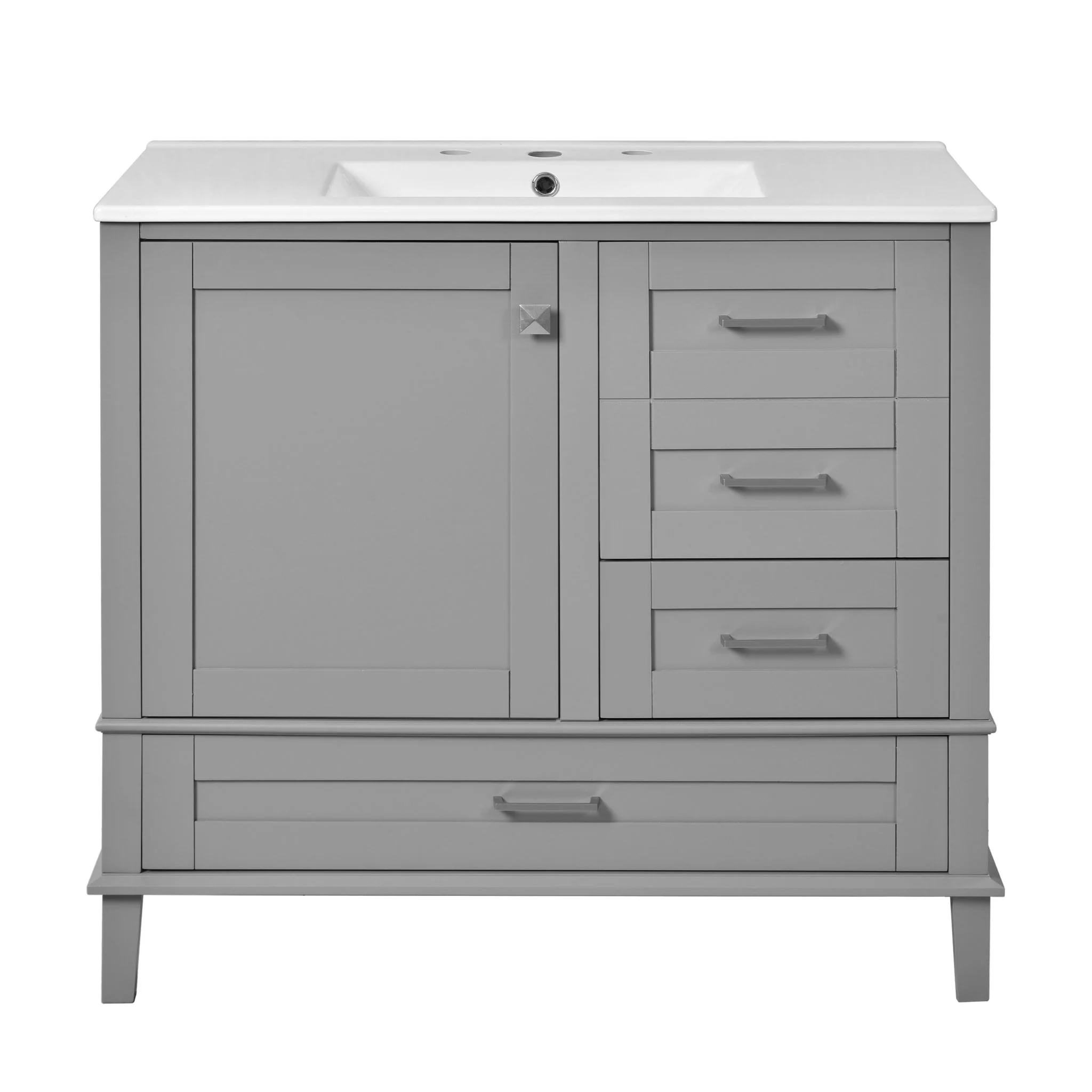 Traditional Bathroom Vanity Set With Soft Close Doors - Image 3