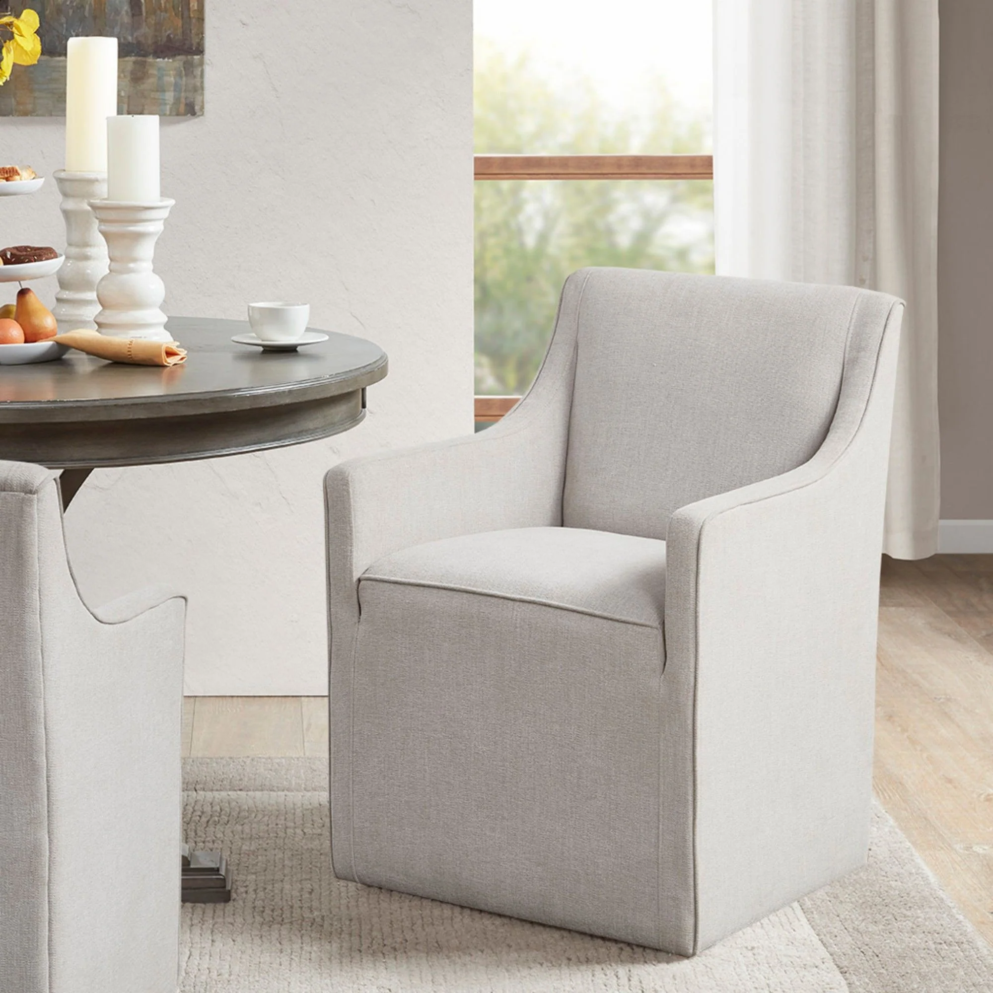 Traditional Skirted Dining Arm Chair - Image 5