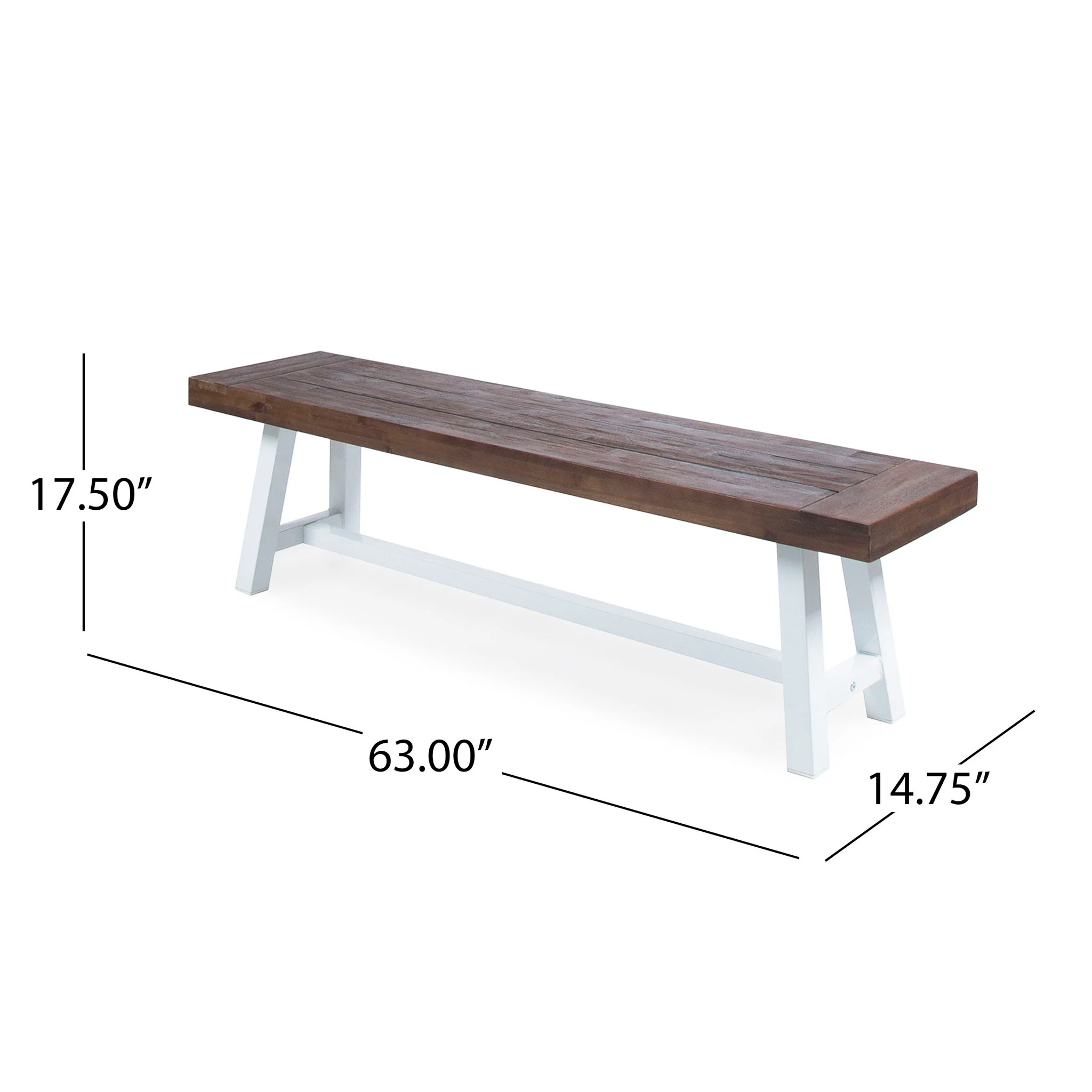 Tranquilizer - Outdoor Acacia Wood Bench With Slat Panel Design - Image 11