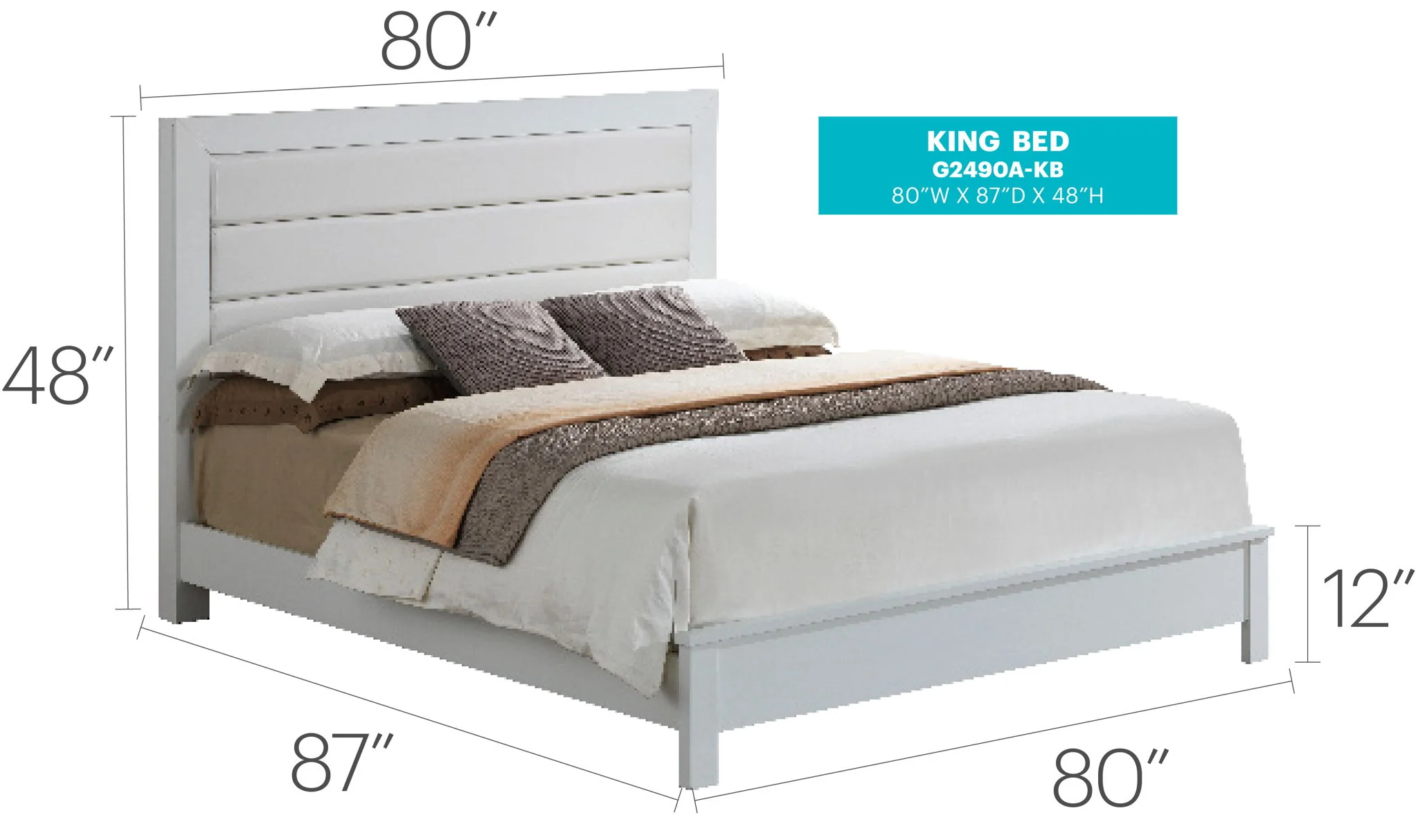 Transitional Modern Design Bed - Image 27