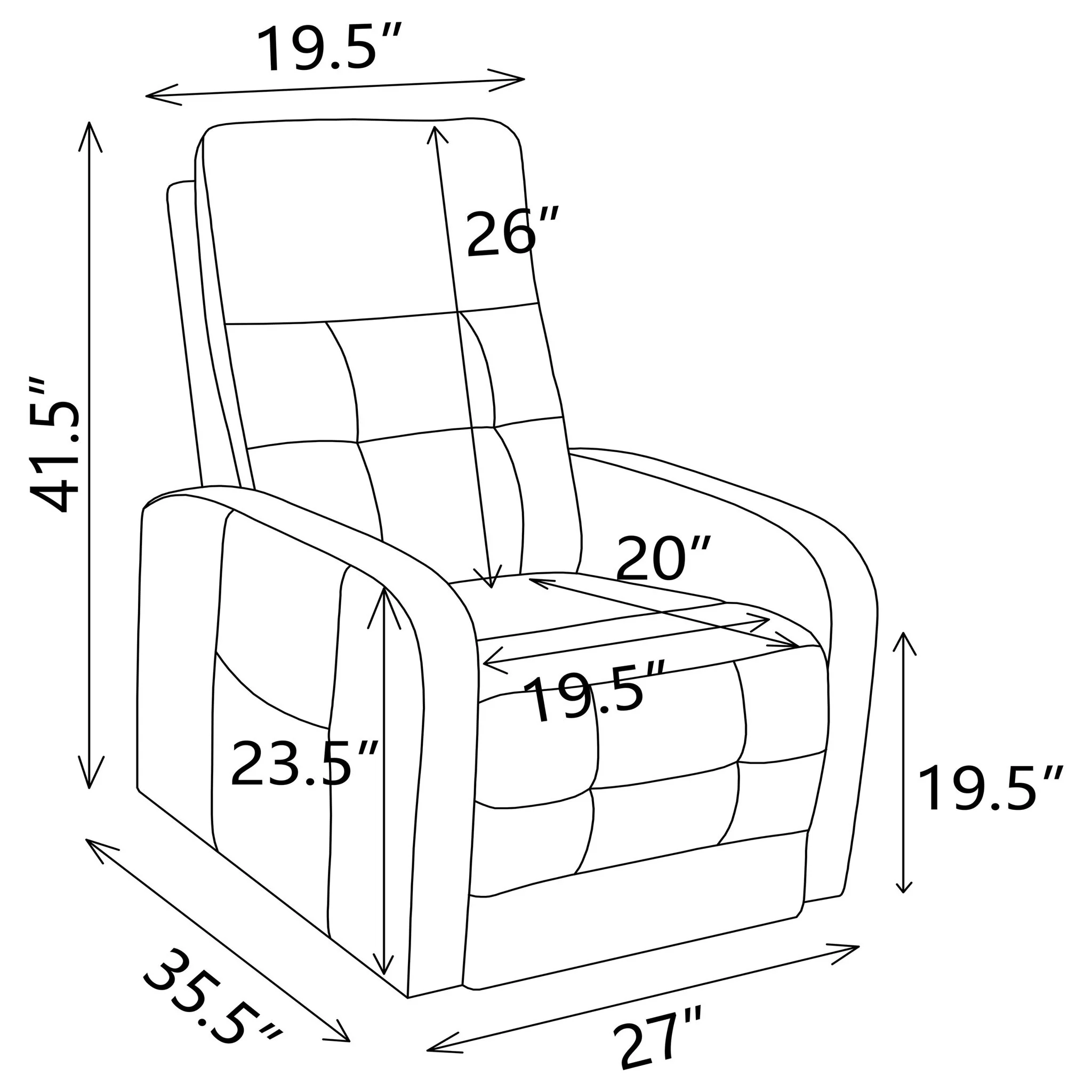 Tufted Power Lift With Foam Cushioning And USB Charging Ports - Gray - Image 2