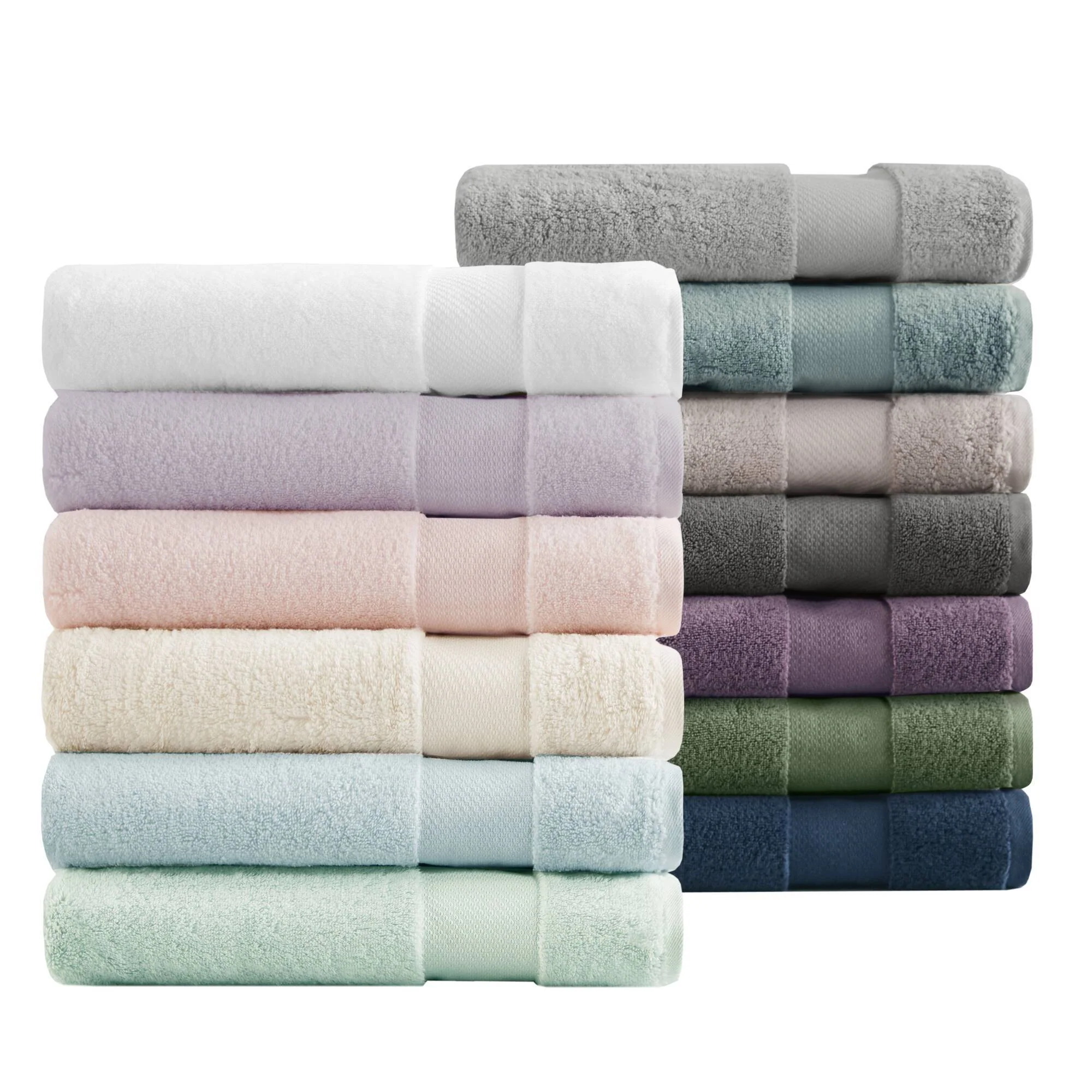 Turkish 6 Piece Bath Towel Set - Green - Image 4