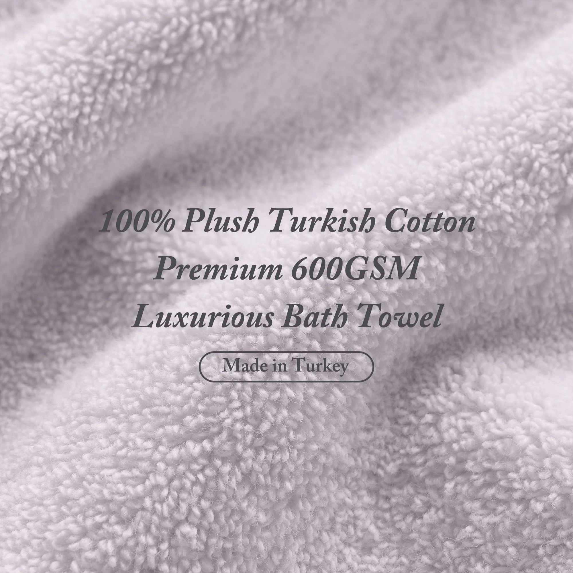 Turkish - 6 Piece Bath Towel Set - Lavender - Image 3