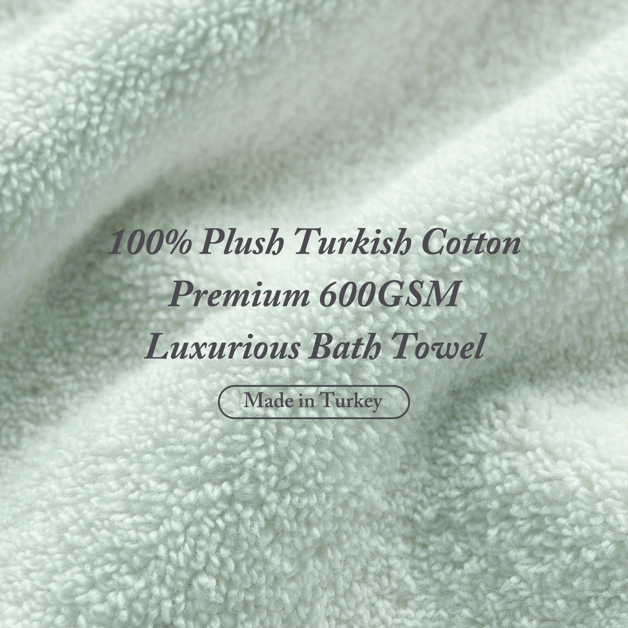 Turkish - 6 Piece Bath Towel Set - Seafoam - Image 3