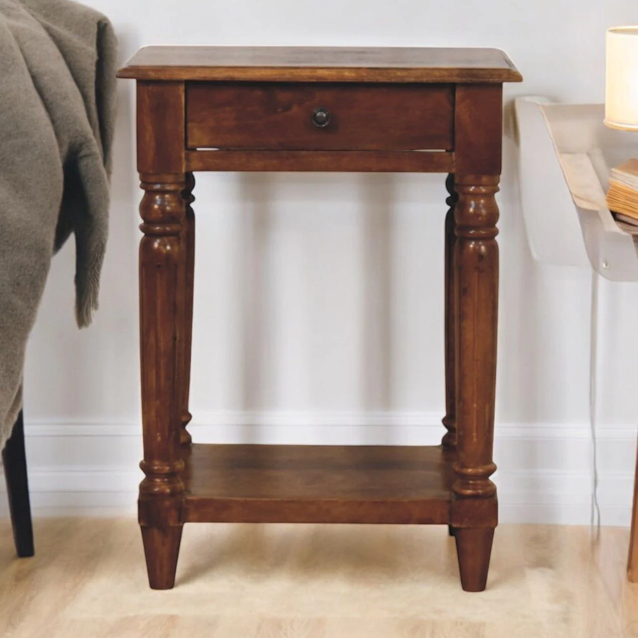 Turned Legs Drawer Table - Image 2