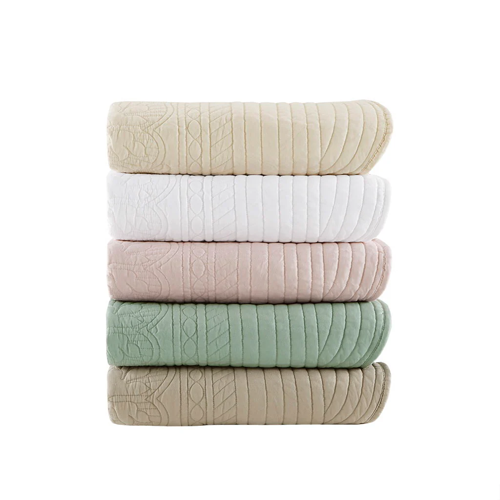 Tuscany - Oversized Quilted Throw - Blush - Image 3