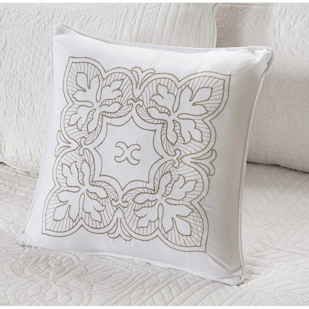 Tuscany - Twin 6 Piece Reversible Scalloped Edge Daybed Cover Set - White - Image 3
