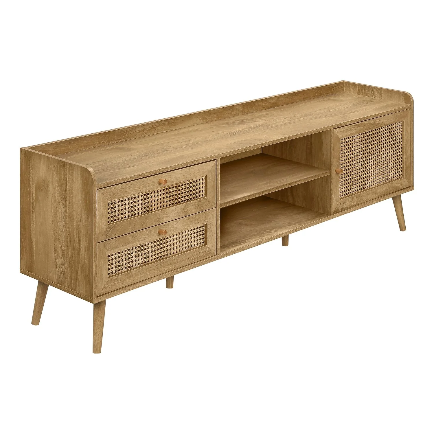 TV Stand, Console, Media Entertainment Center, Storage Cabinet, Transitional - Image 2