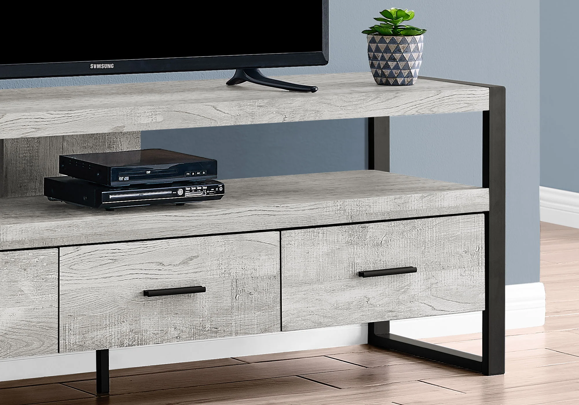 TV Stand, Console, Media Entertainment Center, Storage Drawers, Modern - Image 9