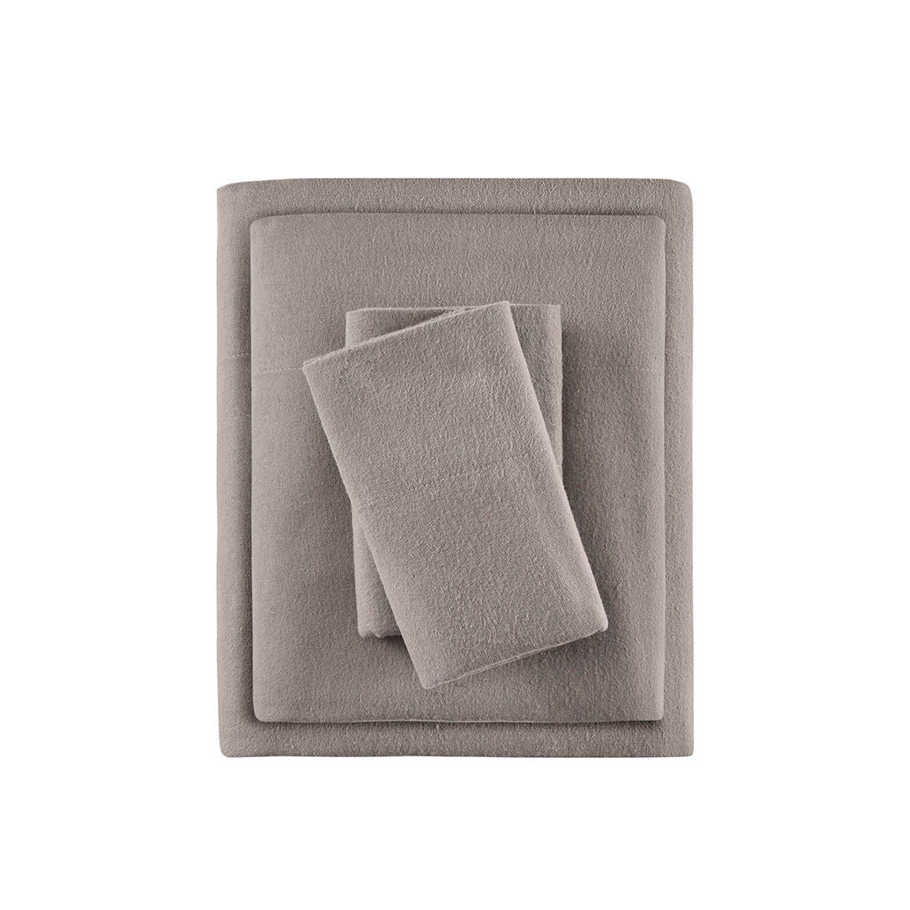 Cozy Flannel - Twin Sheet Set - Gray Solid - Image 3