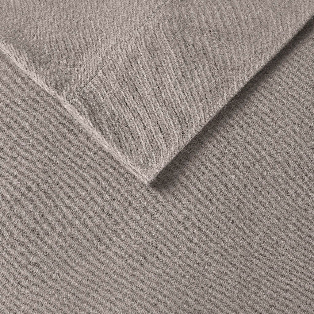 Cozy Flannel - Twin Sheet Set - Gray Solid - Image 4