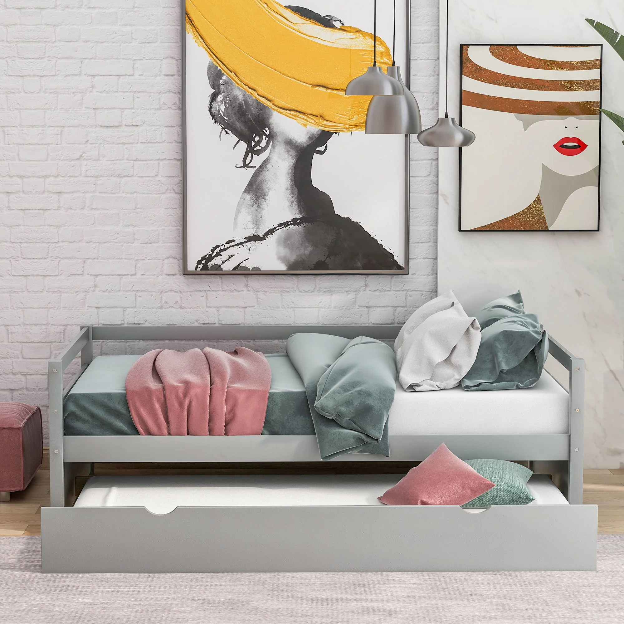 Twin Daybed With Trundle Frame Set - Image 8
