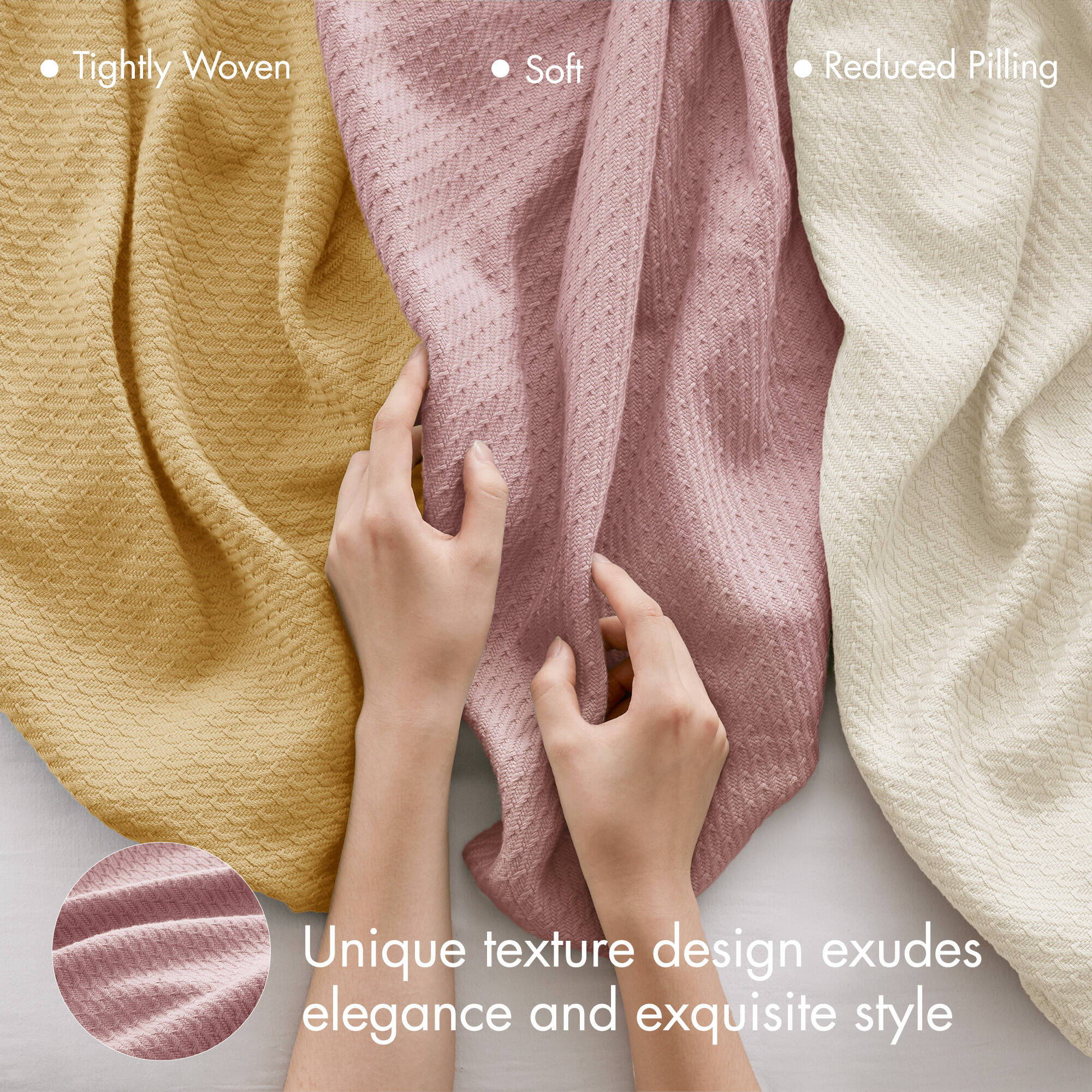 Egyptian Cotton - Twin Blanket - Rose - Image 2