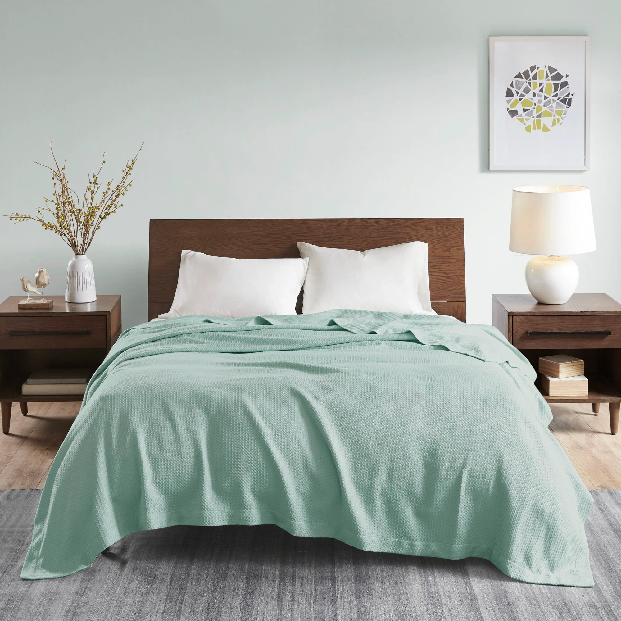 Egyptian Cotton - Twin Blanket - Seafoam - Image 4