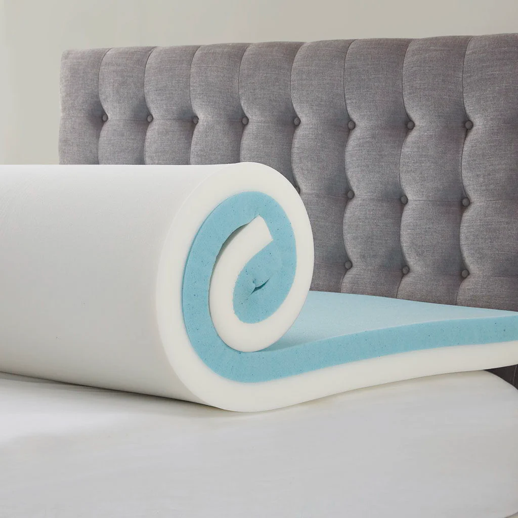 Twin Gel Memory Foam Mattress Topper - White - Image 3