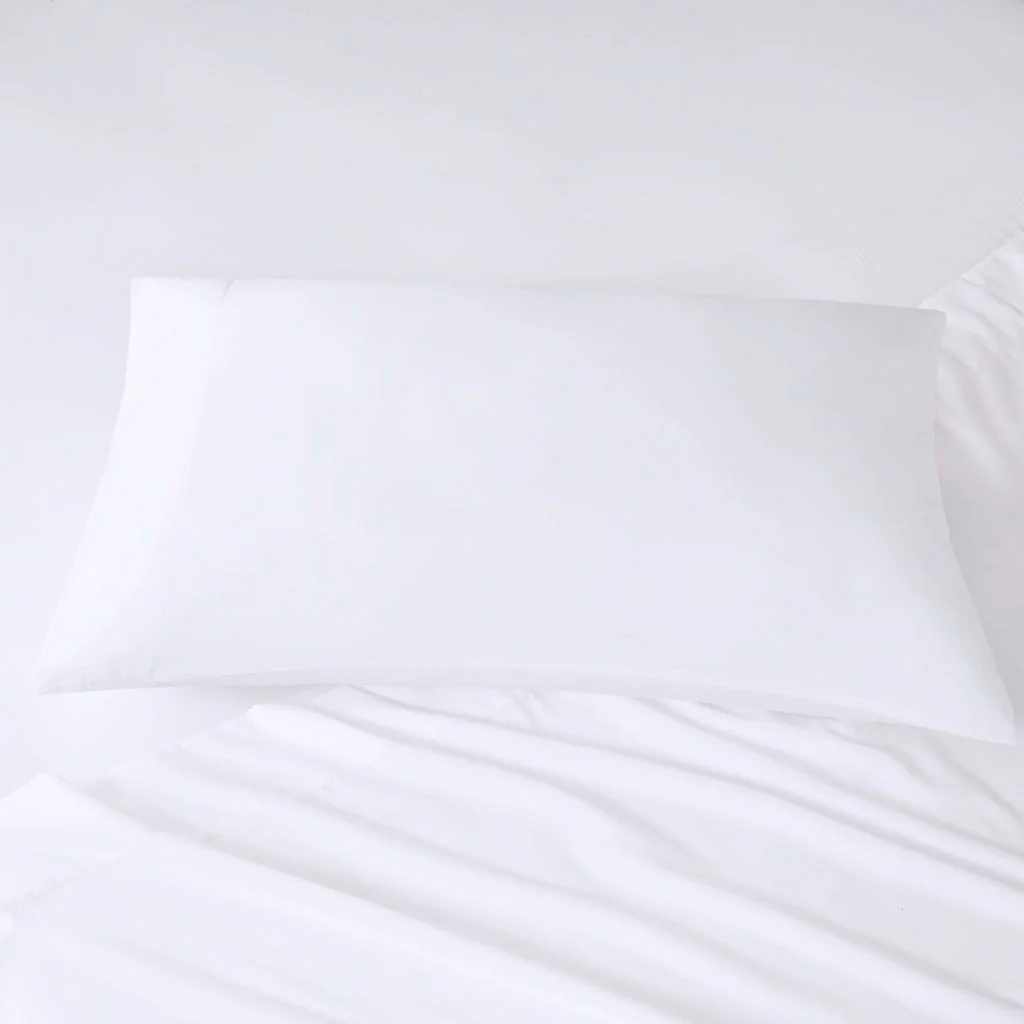 Microfiber - Twin Long Sheet Set With Side Storage Pockets - White - Image 4