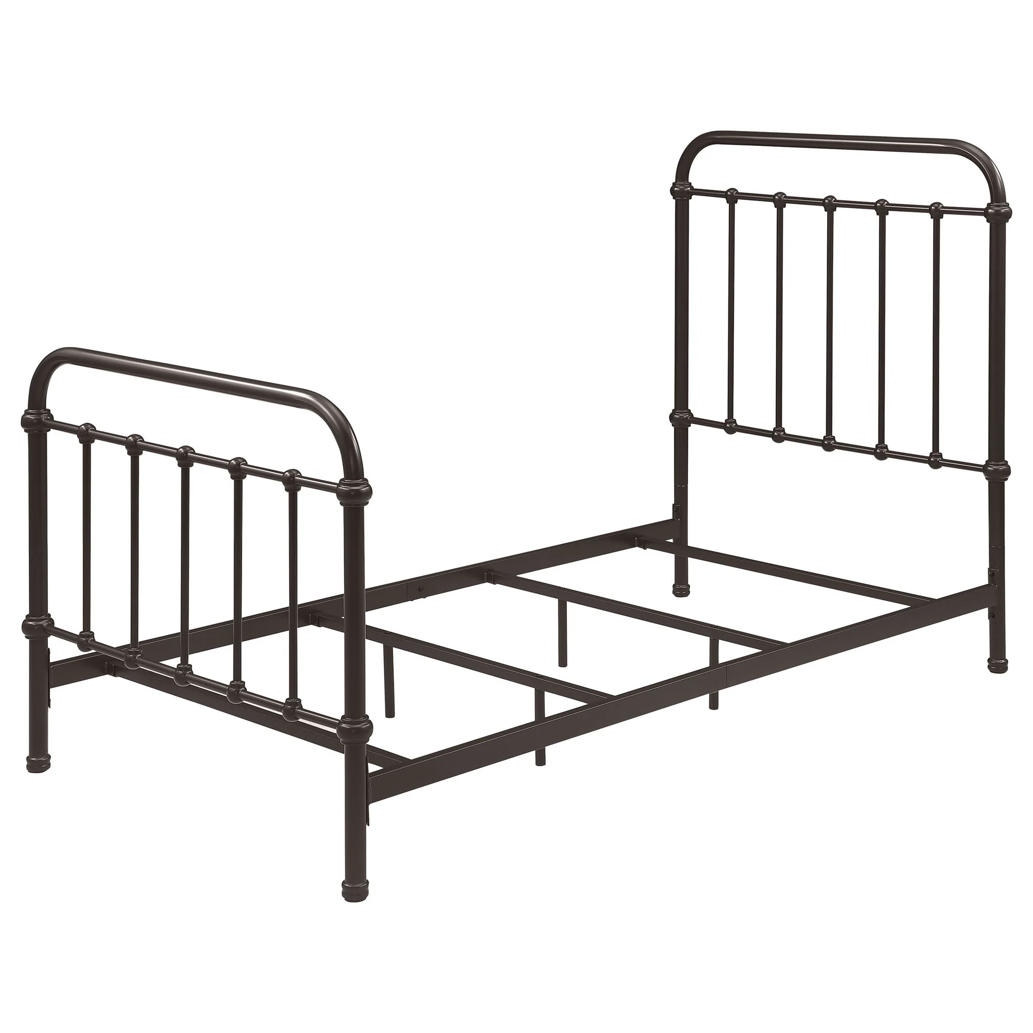 Twin Panel Bed With Ornate Design - Bronze - Image 3