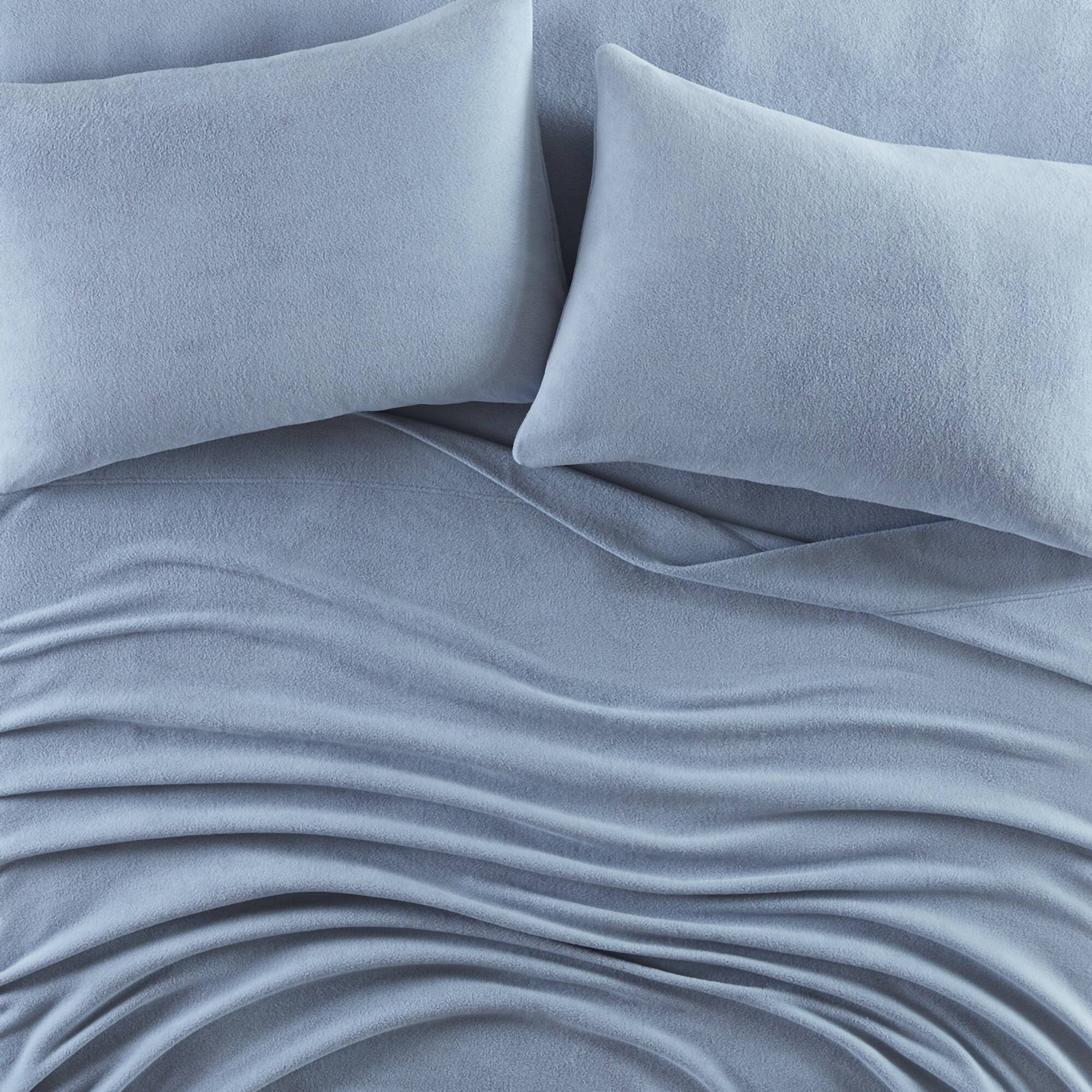 Micro Fleece - Twin Sheet Set - Blue - Image 4