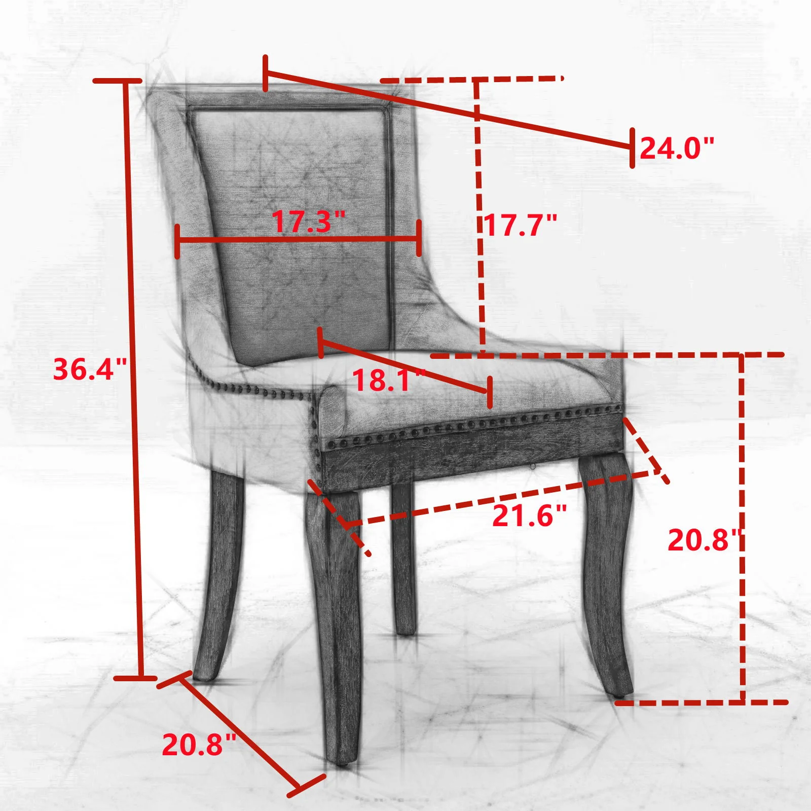 Ultra - Side Dining Chair, Nail Head (Set of 2) - Image 14