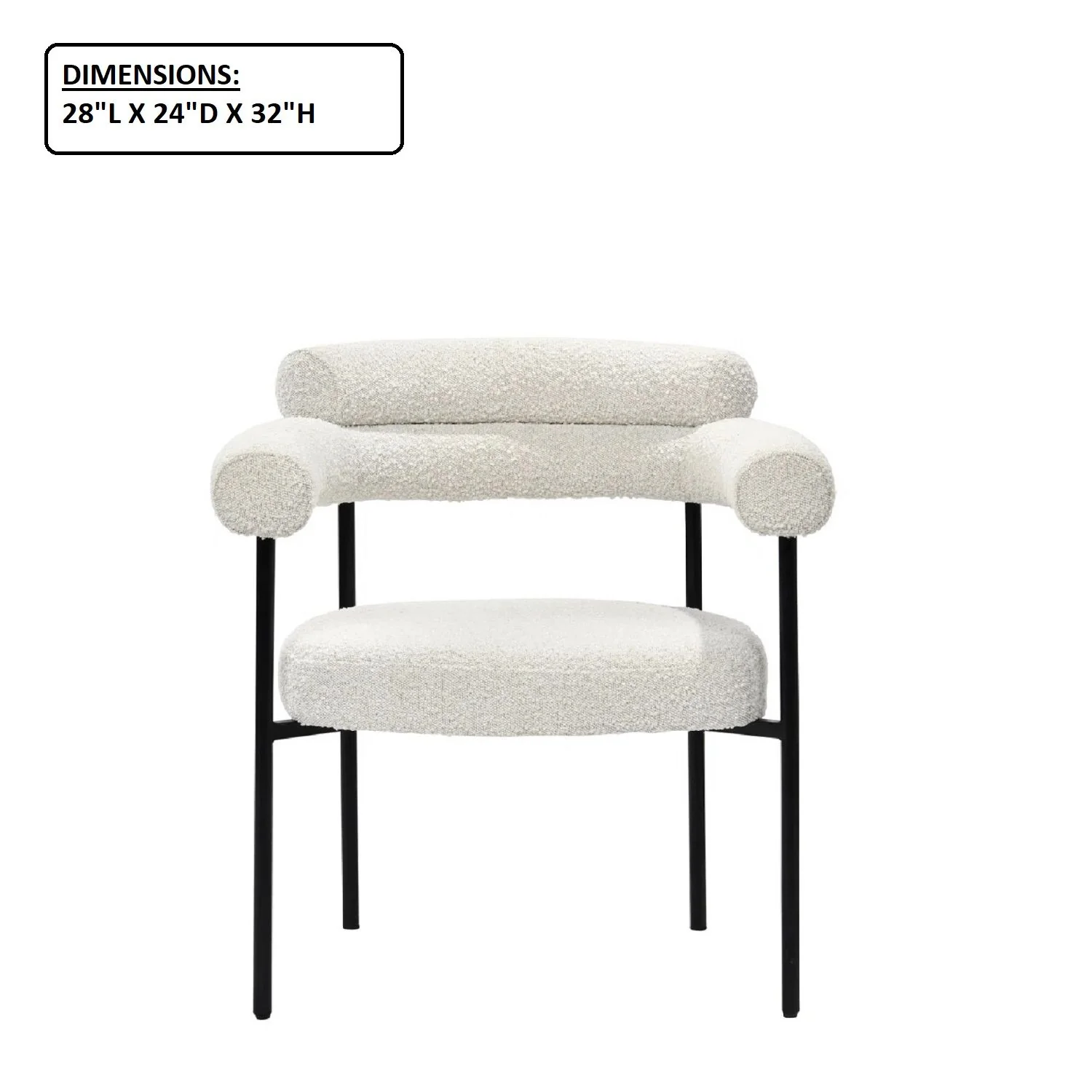 Upholstered Accent Dining Chairs With Armrests (Set of 2) - Image 5