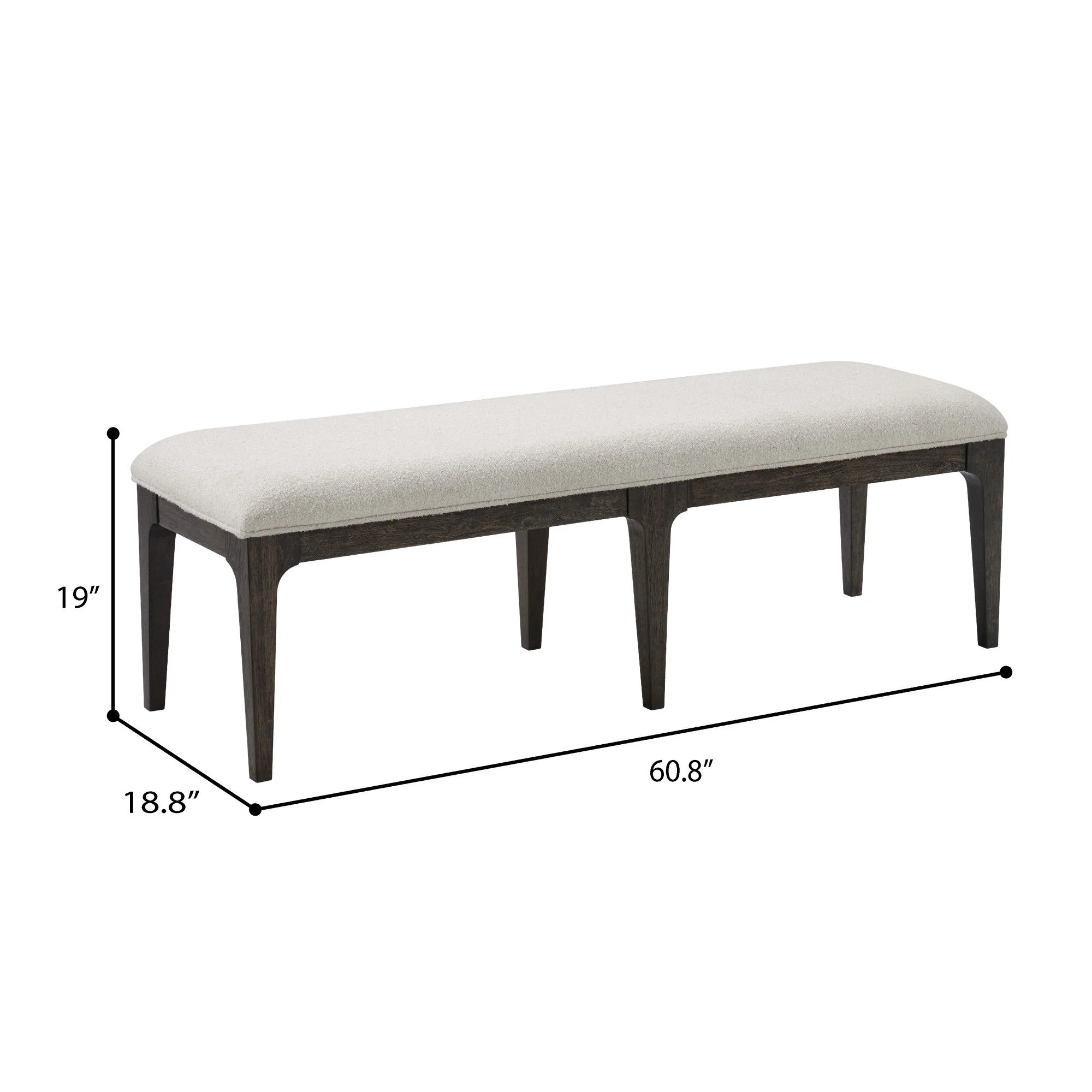 Upholstered Bench - Brown - Image 3