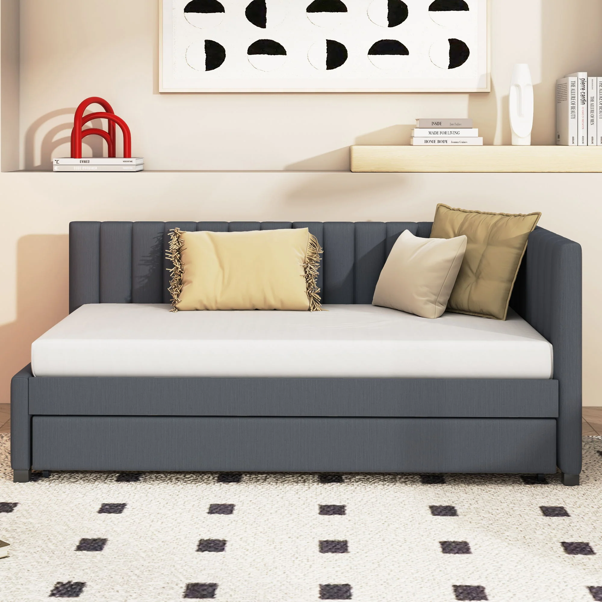 Upholstered Daybed, Sofa Bed Frame, No Box Spring Needed - Image 12