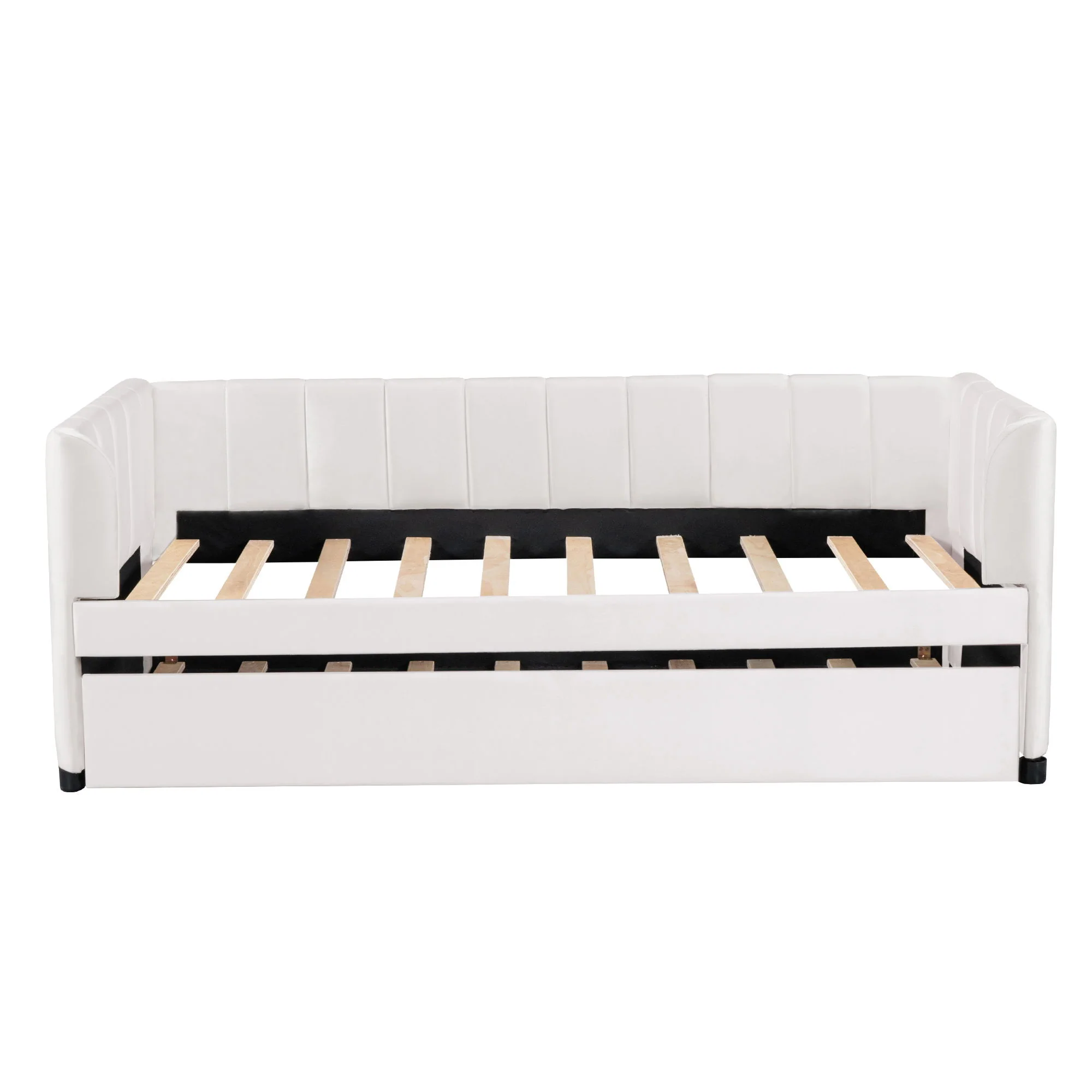 Upholstered Daybed With Ergonomic Design Backrest - Image 9