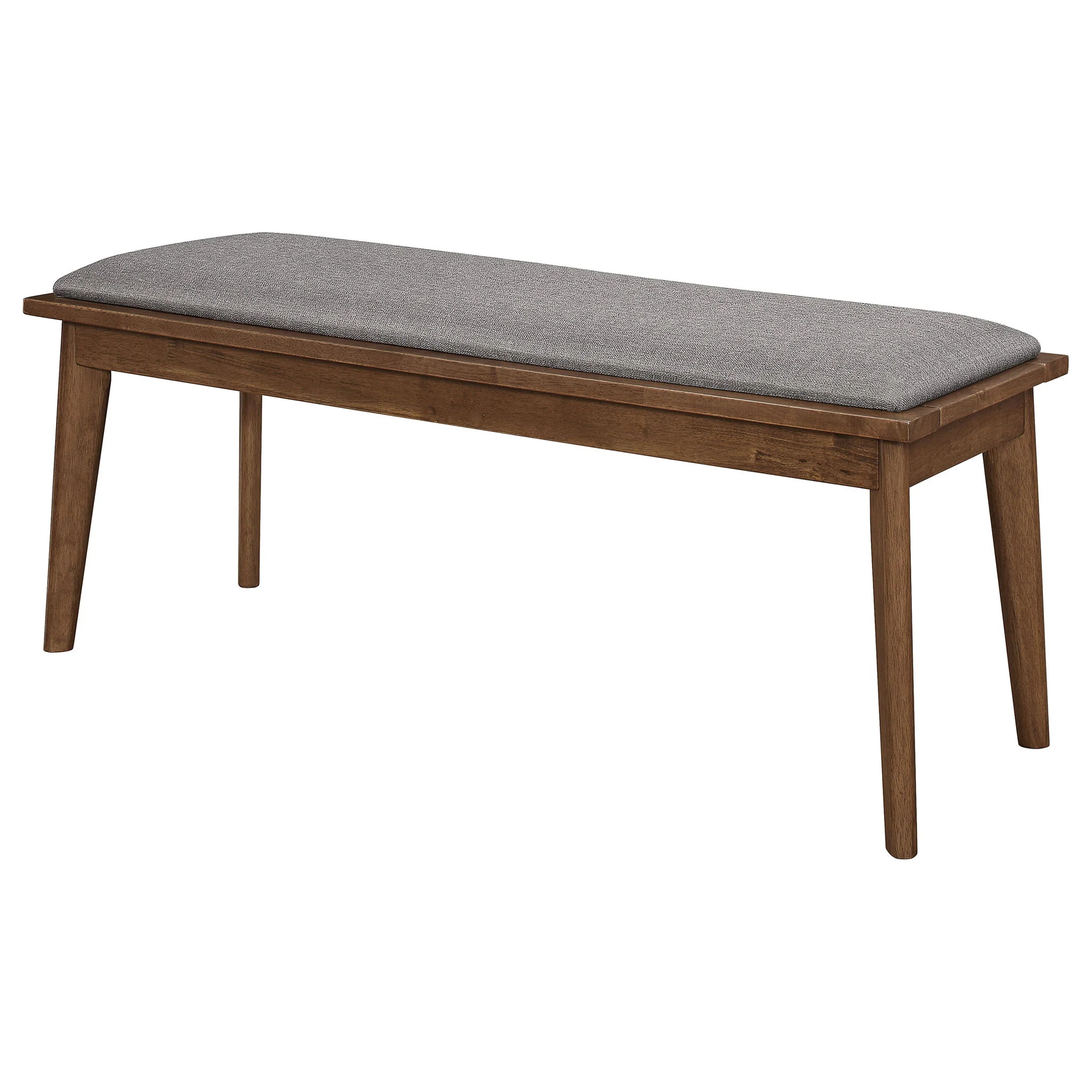Upholstered Dining Bench - Brown / Gray - Image 4