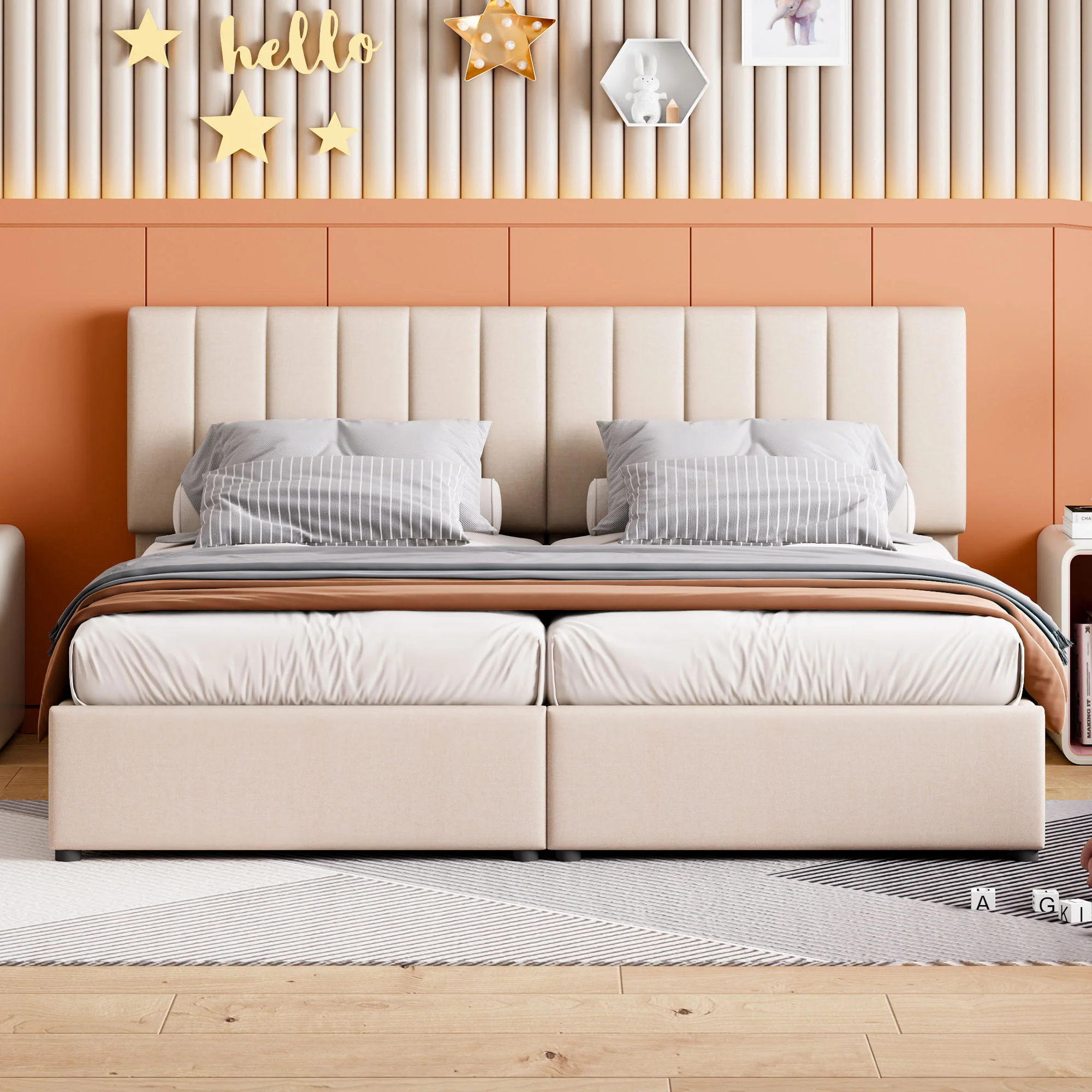 Upholstered Platform Bed With A Hydraulic Storage System - Image 6