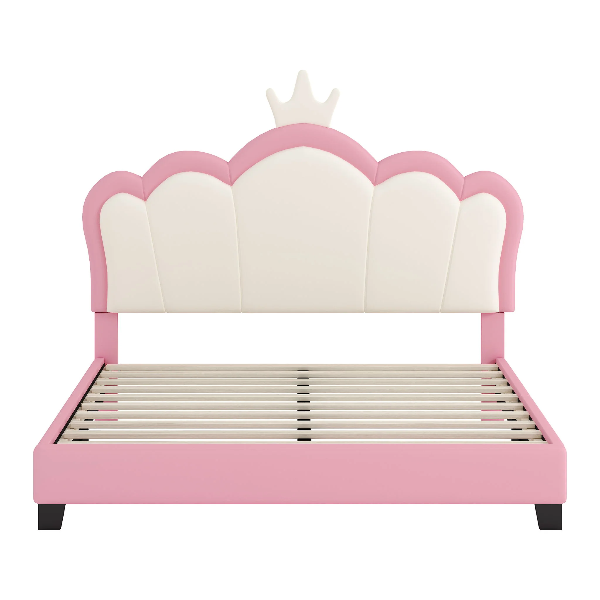 Upholstered Princess Platform Bed With Crown Headboard - Image 14