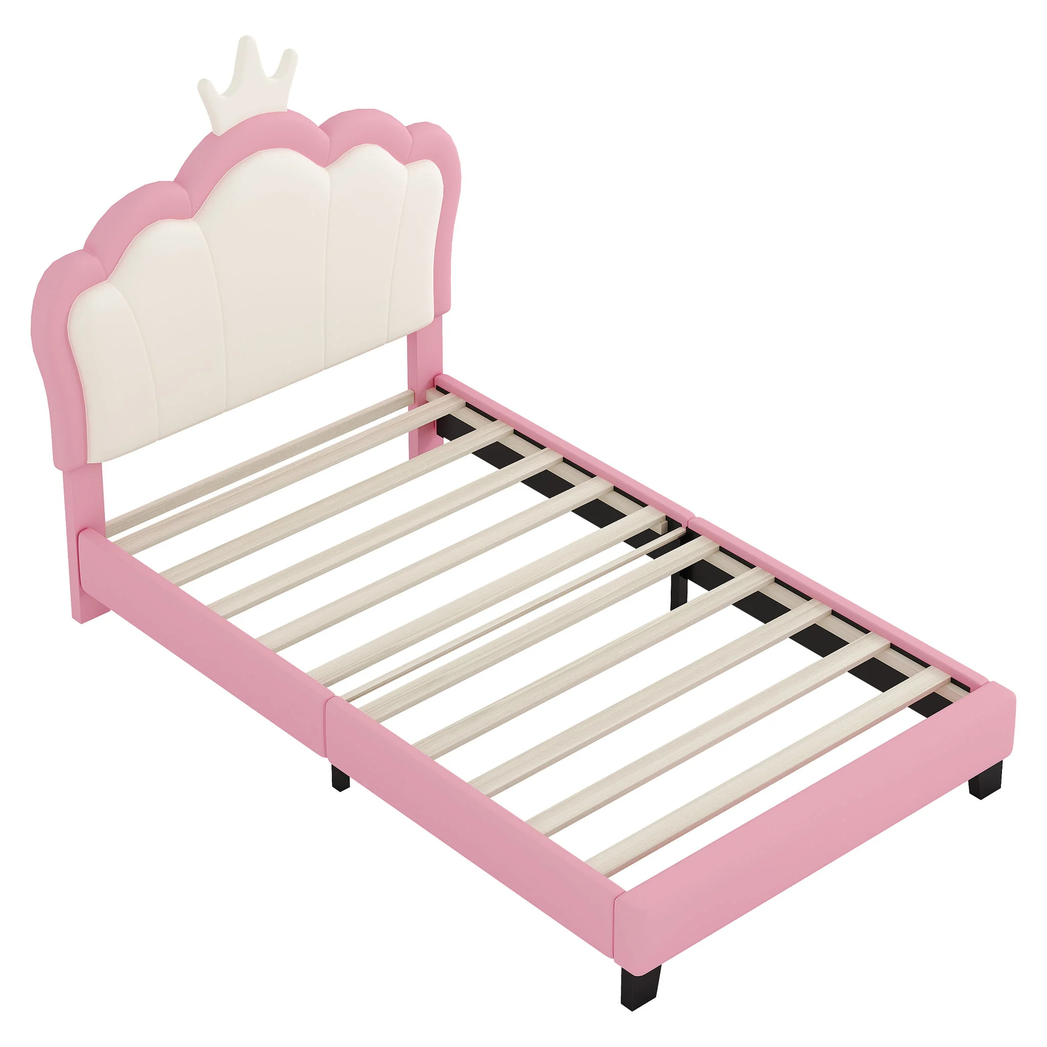 Upholstered Princess Platform Bed With Crown Headboard - Image 15