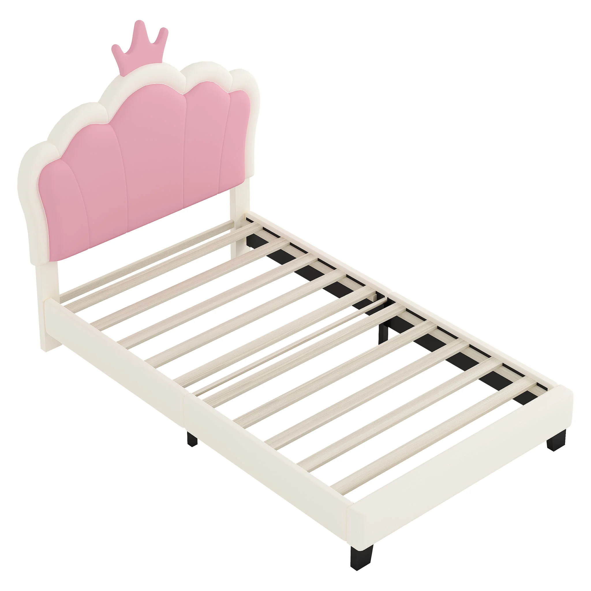 Upholstered Princess Platform Bed With Crown Headboard - Image 16