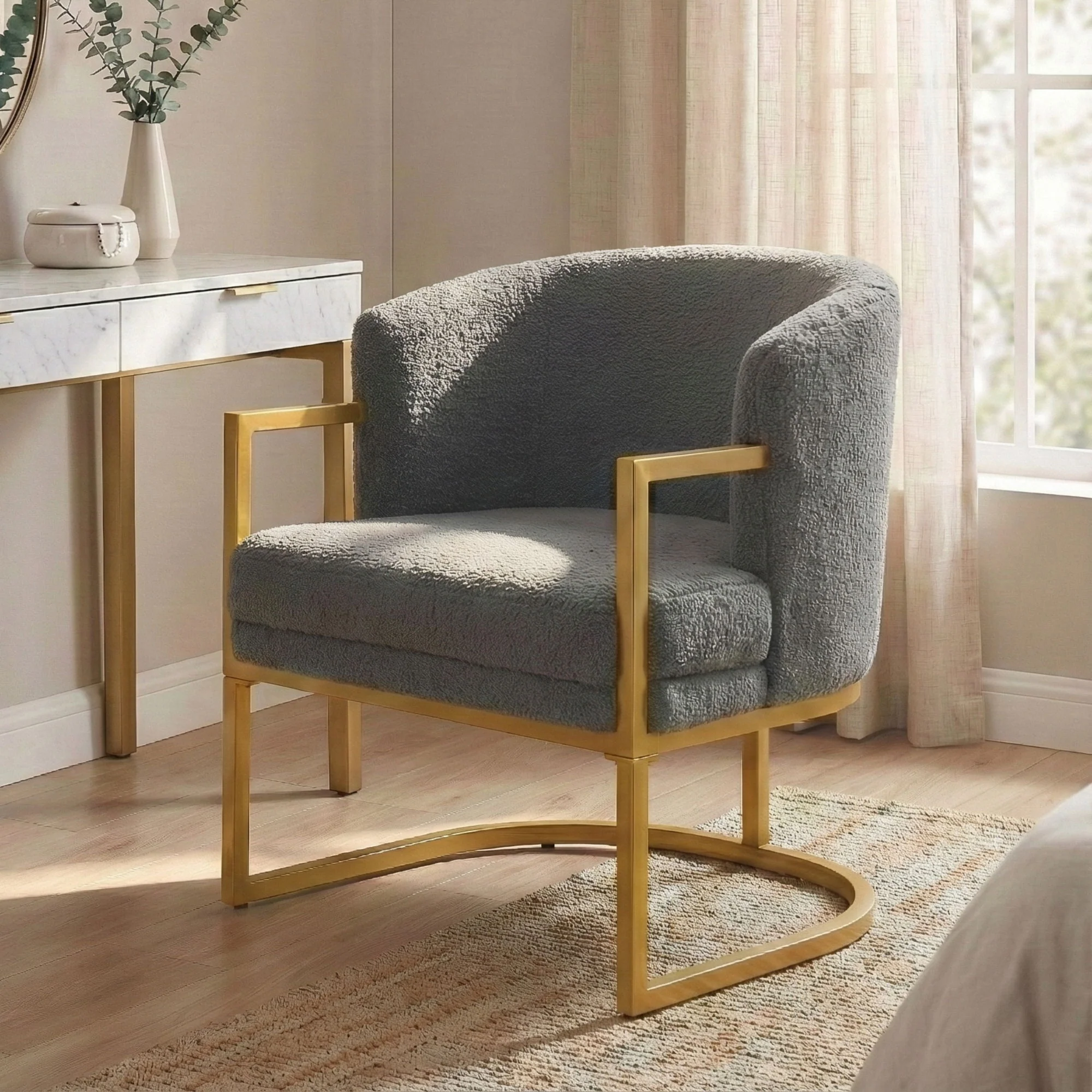 Upholstered Reading Accent Armchair For Living Room - Image 12