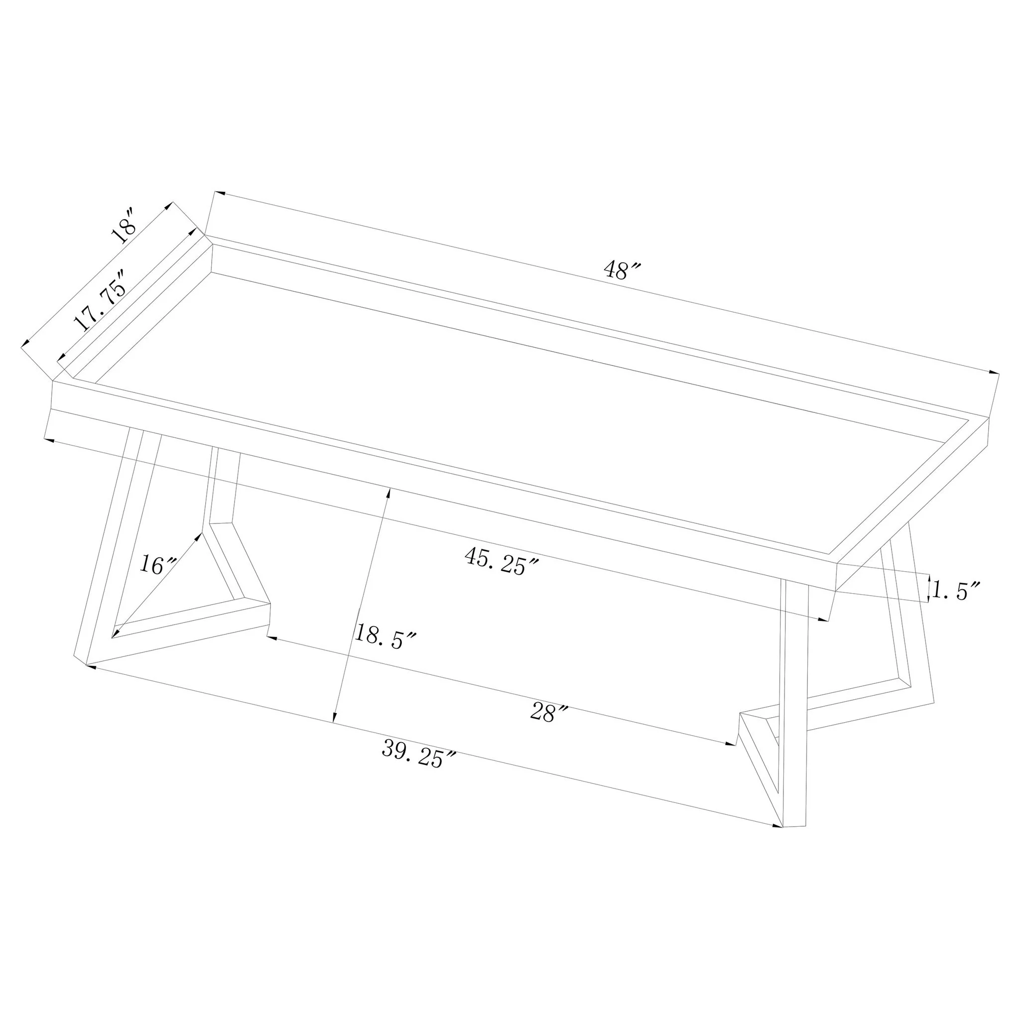 Upholstered Tufted Bench - Gray - Image 3