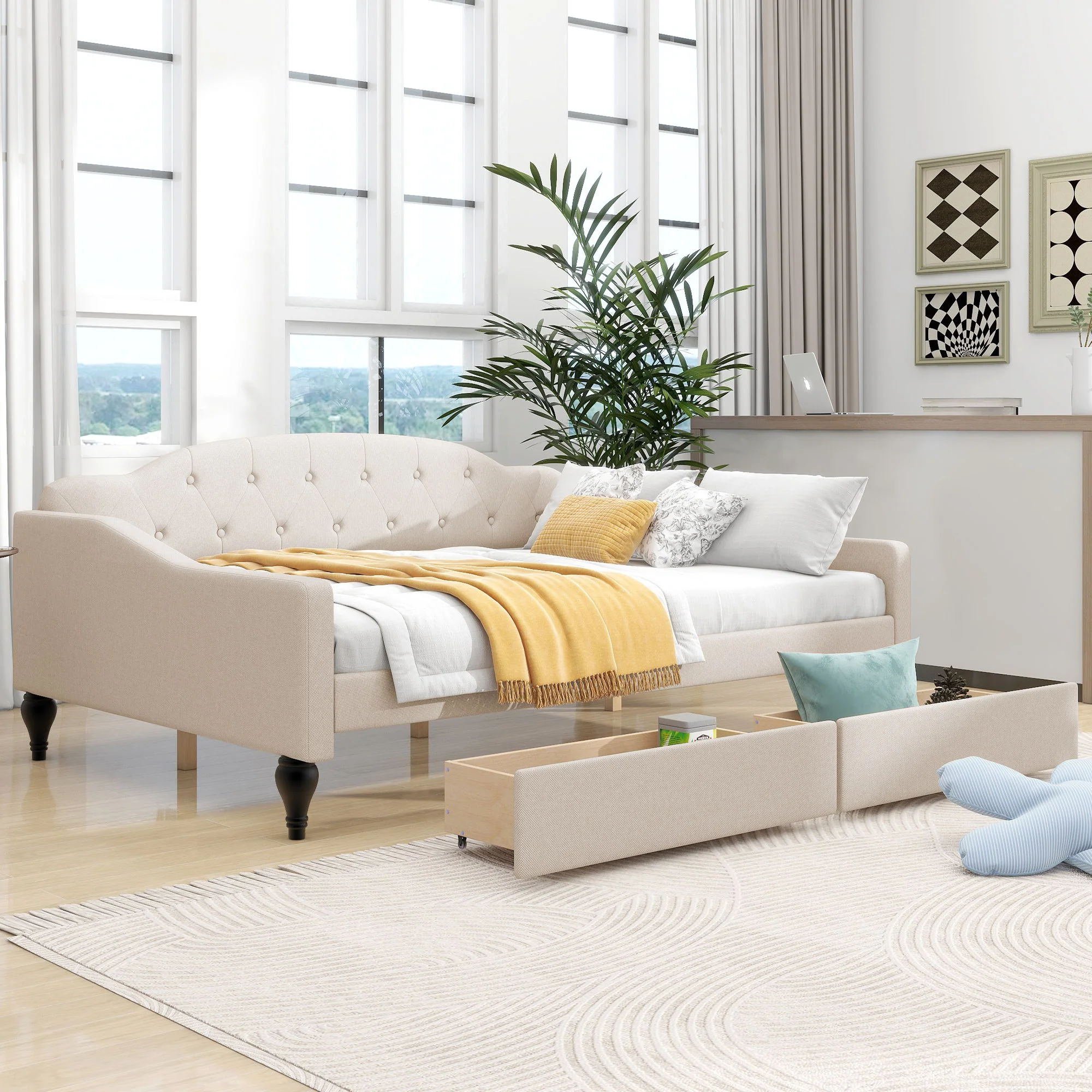 Upholstered Tufted Daybed - Image 6